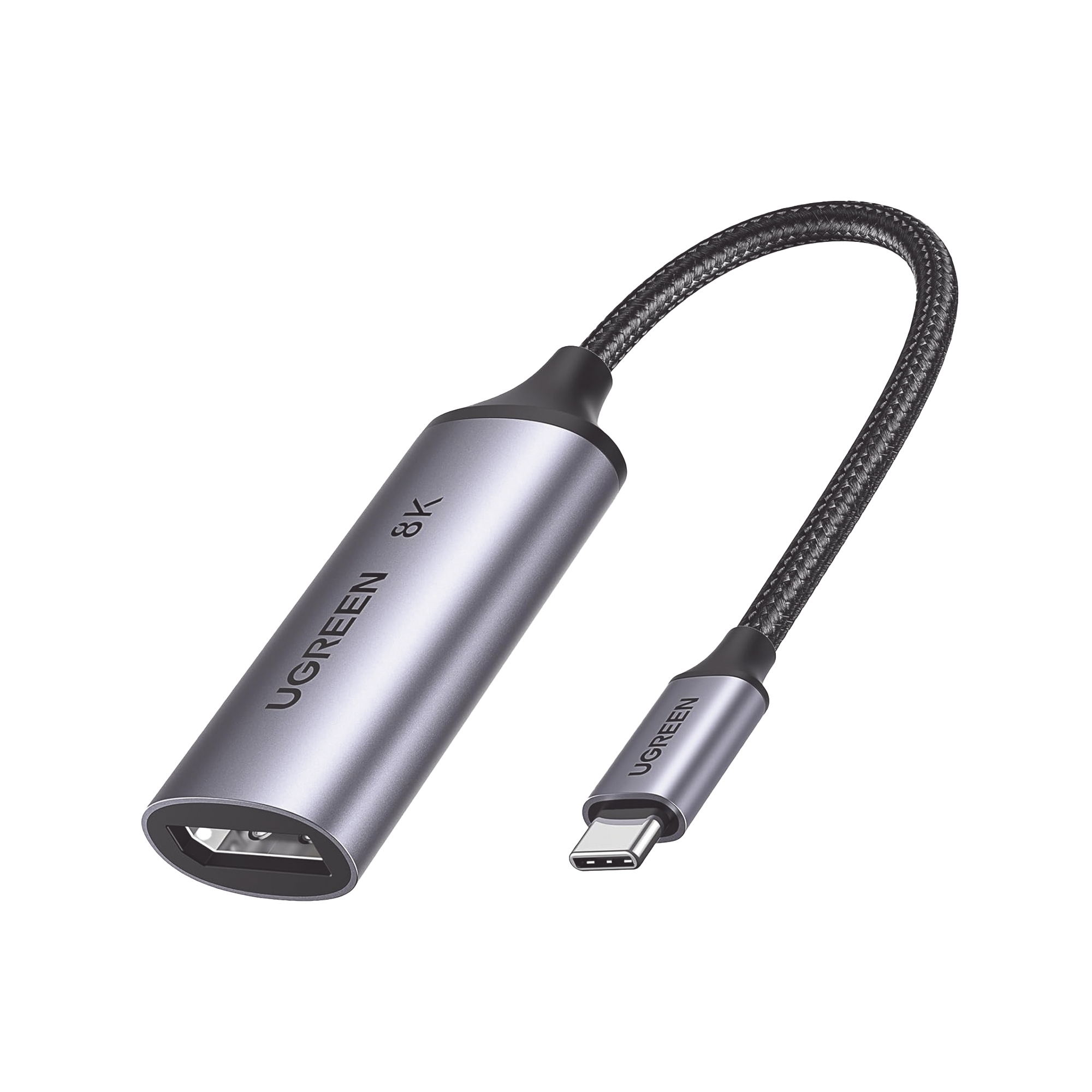 Cable Adaptador USB-C a DP 1.4 | 8K@60Hz | 4K@240Hz | Compatible con Thunderbolt 3 & 4 | HDR | eARC | DTS | Dolby | 3D | ALLM | VRR | Admite Multi-Stream (MST) | Longitud del cable 10cm | Caja de Aluminio.