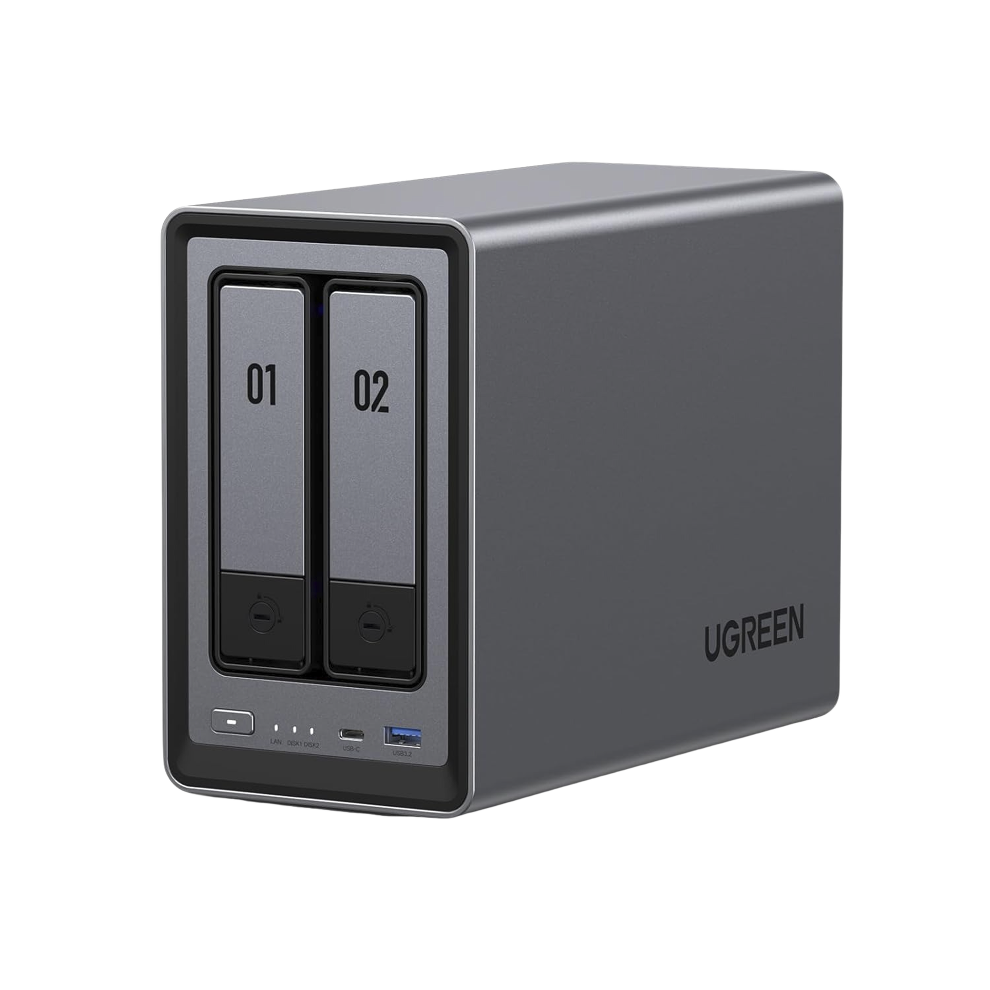 NASync DXP2800 | SO UGOS Pro | Intel N100 12th Gen Intel® 4 Core™ | 2 Bahías SATA hasta 48TB | 2-Bahias (M.2 NVMe) hasta 16TB | 8GB DDR5 (Exp. a 16GB) | Ethernet 2.5G | HDMI 4K | 2* USB2.0 | 1*USB 3.2Gen | 1* USB 3.2Gen2 | 1*USB-C 3.2Ge