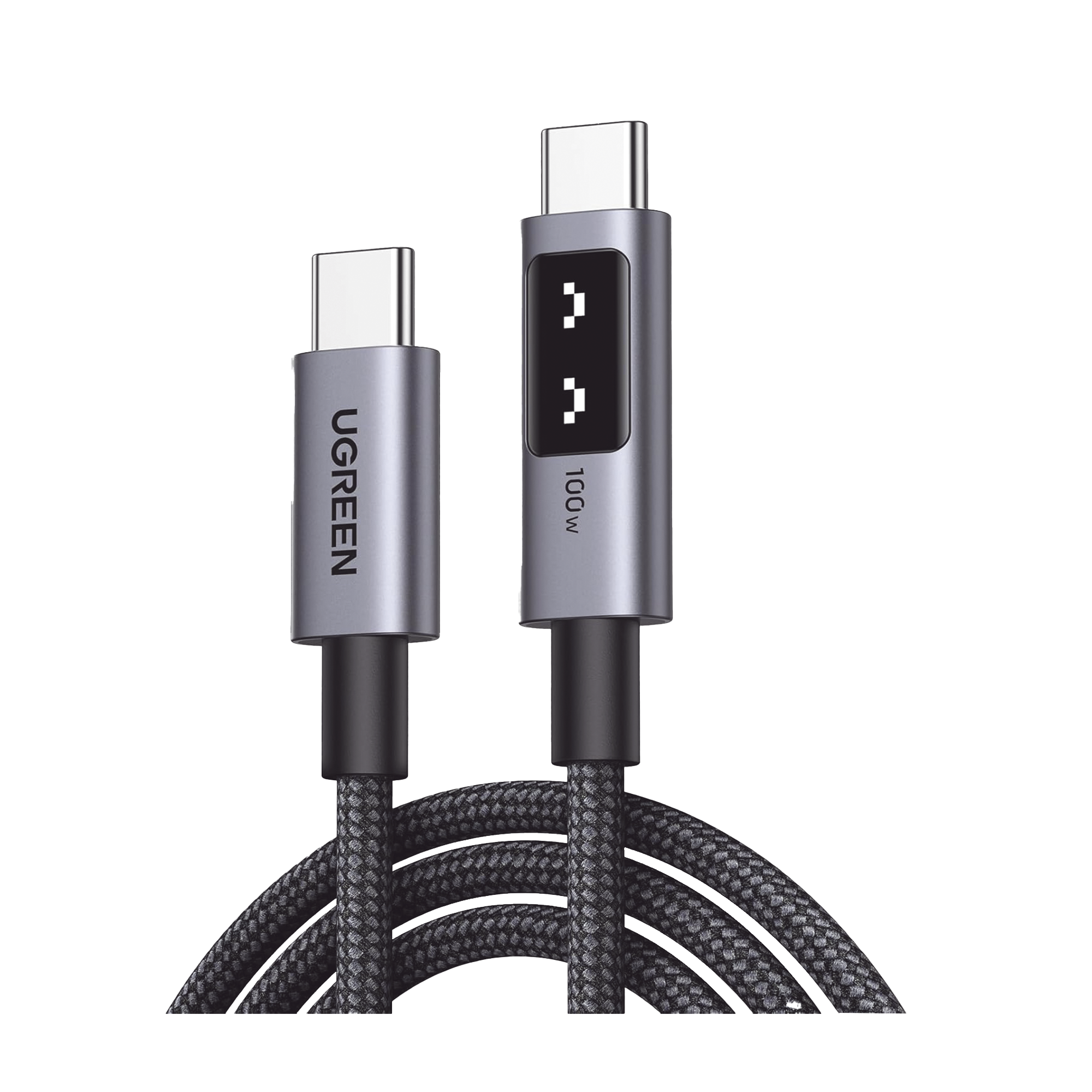 Cable USB-C a USB-C | 1 Metro | Carga Rápida de hasta 100W | Transferencia de datos 480 Mbps | PD3.0 | QC4.0/3.0/2.0 | FPC | AFC | Protección Integrada| Caja de Aluminio | Nylon Trenzado | Amplia Compatibilidad | Color Negro.