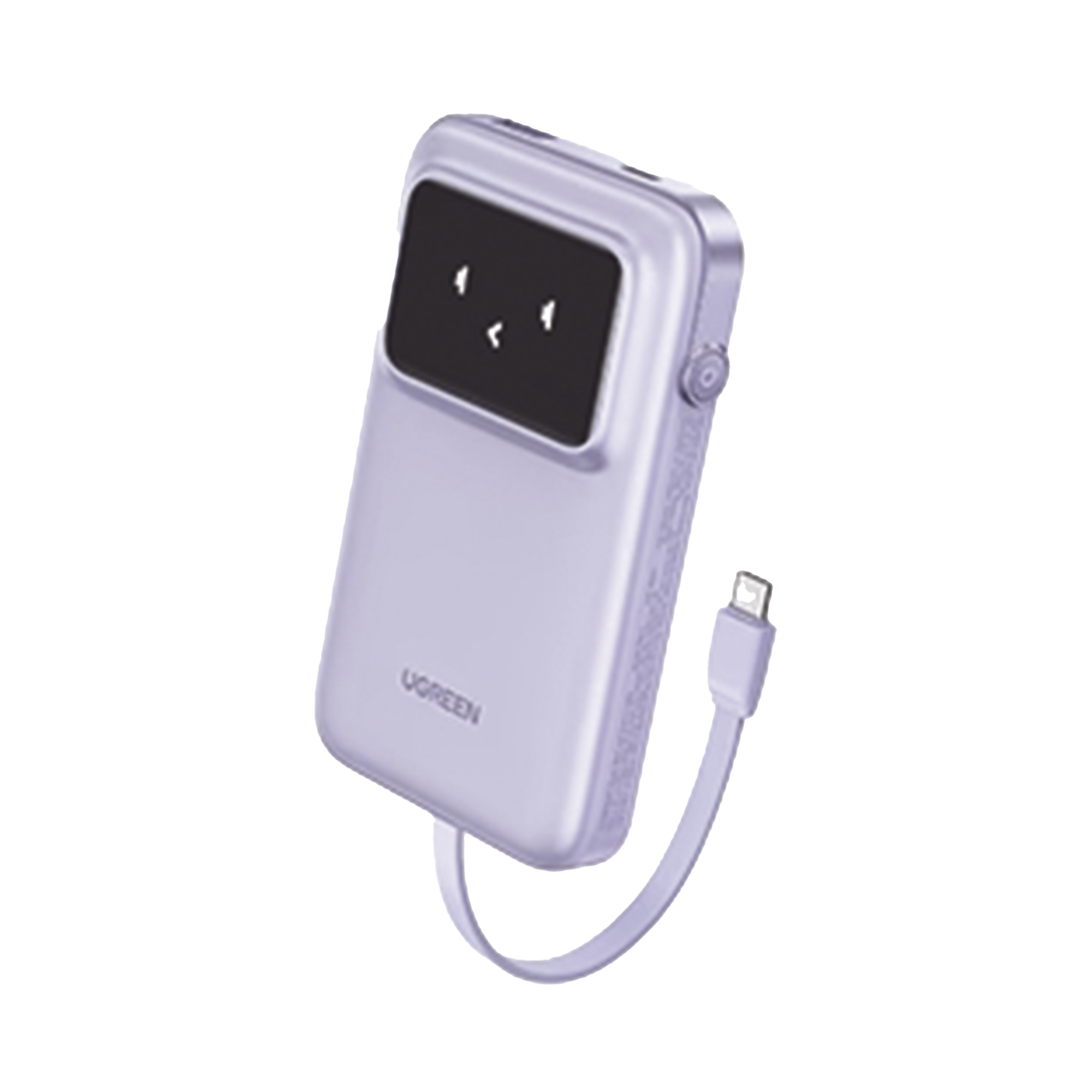 Power Bank Serie Uno |  10000mAh | 30W |  con Cable USB-C Incorporado | 2 Salidas 30W Max. | Pantalla Inteligente | Carcasa Ignifuga | Aprobado por Aerolíneas.| Color Purple.