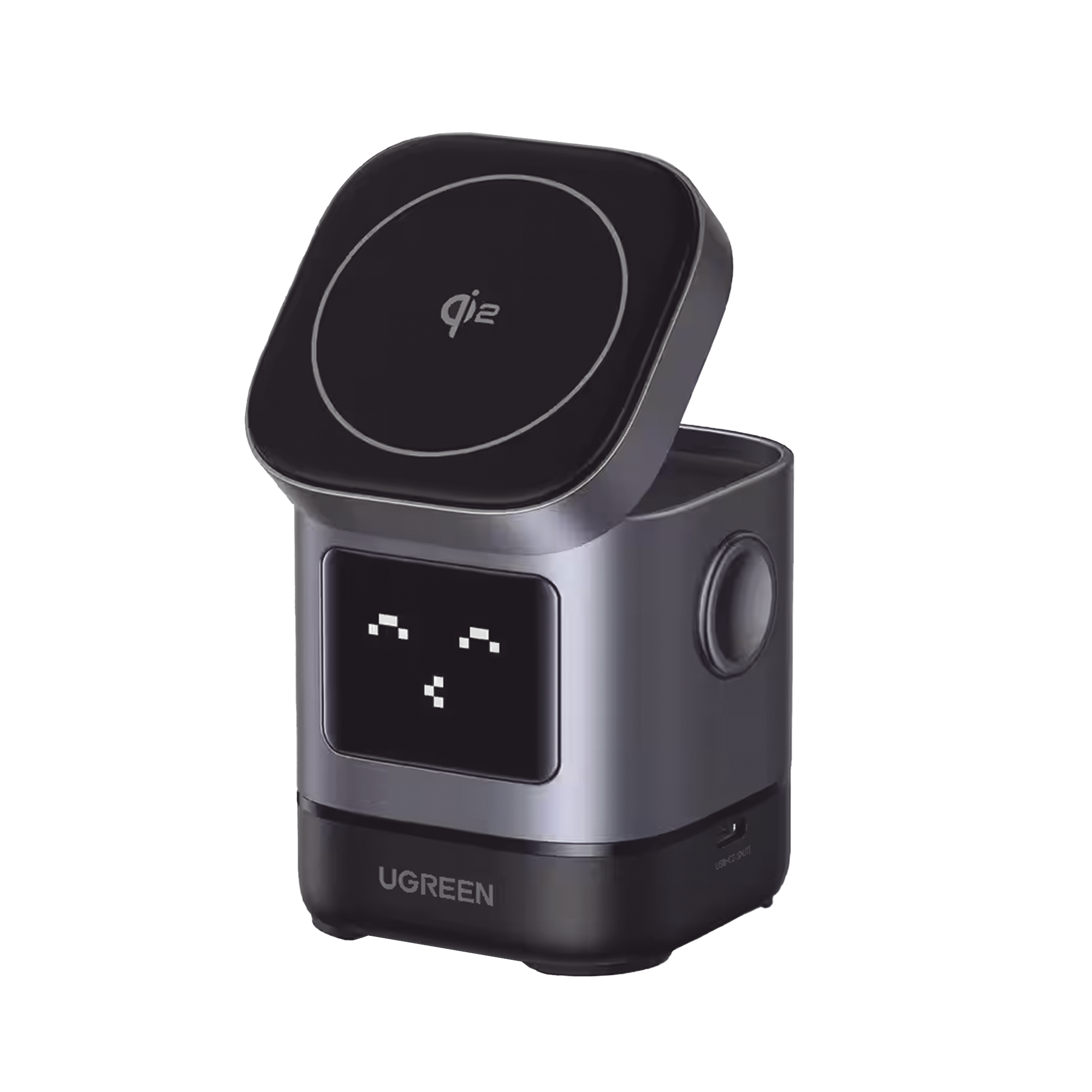 Estación de carga GaN 2 en 1 UGREEN de 100 W (Gris espacial)