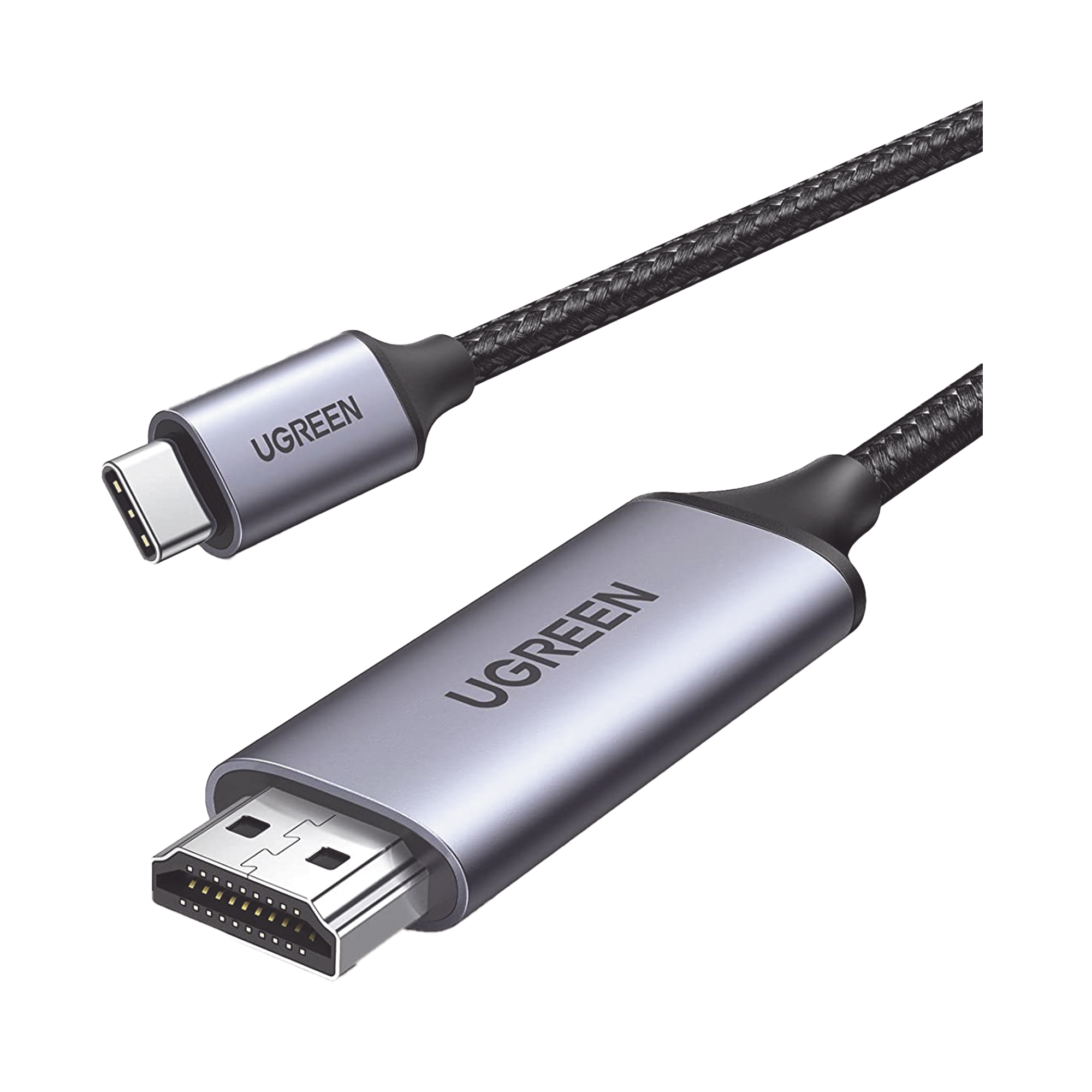 Cable USB-C 3.1 a HDMI 4K | 1.5m | Compatible con Thunderbolt 3 & 4 | Adaptador Tipo-C a HDMI | 4k@60Hz | Soporta Modo Espejo y Modo Extendido | Carcasa de Aluminio | Nylon Trenzado | Conector Niquelado | Blindaje Multicapa.