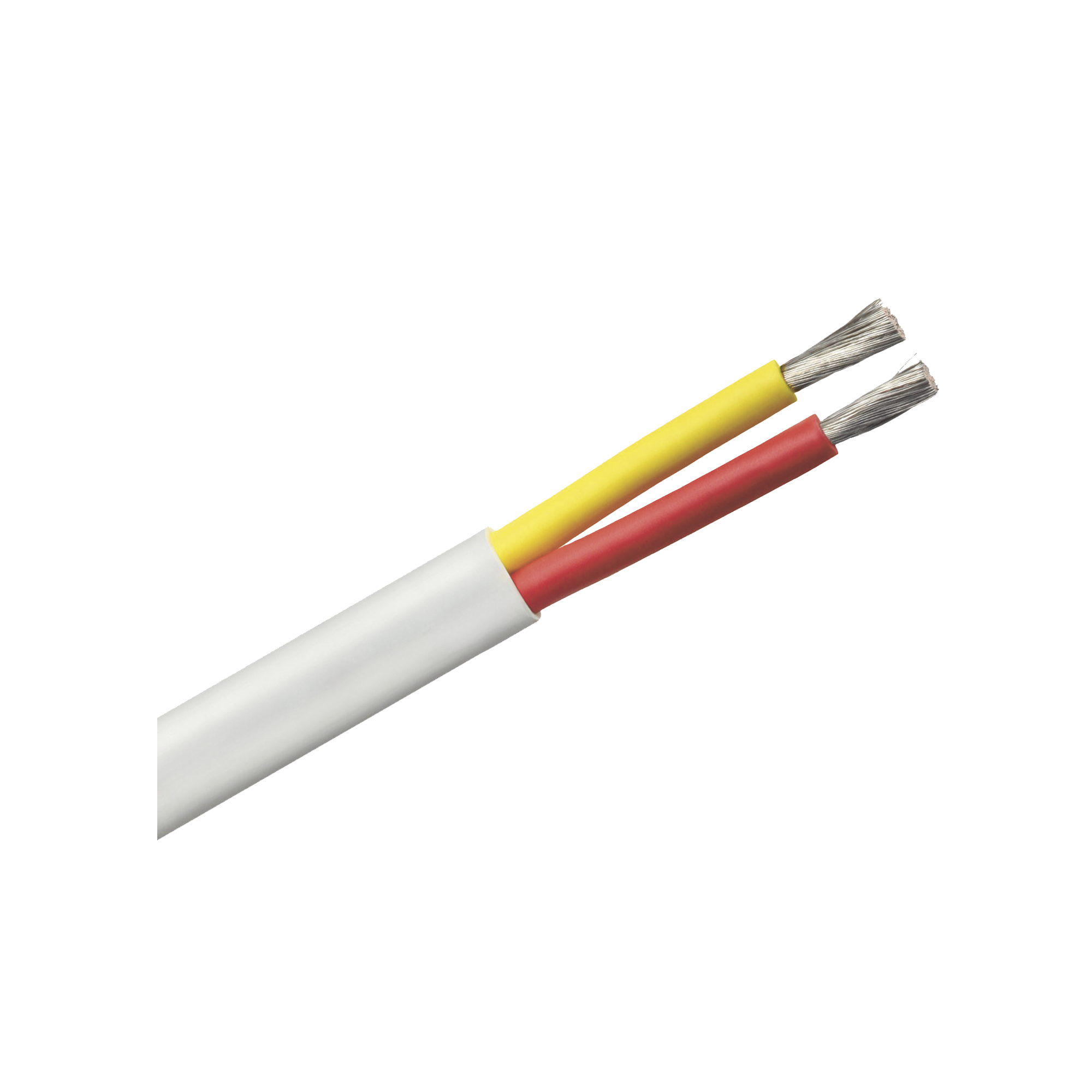 Rollo de cable plano grado marino calibre 8, de 2 conductores (rojo y amarillo) de 250 pies (76.2 m).