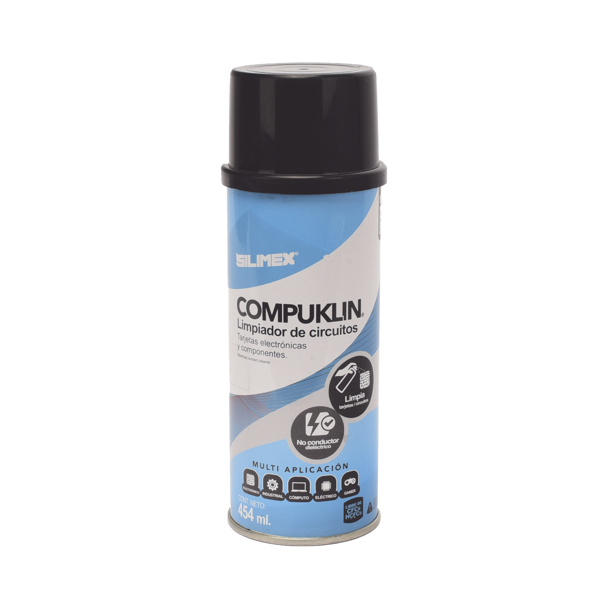 Limpiador desengrasante en aerosol dielectrico, para tarjetas electrónicas y circuitos, bote 454 ml