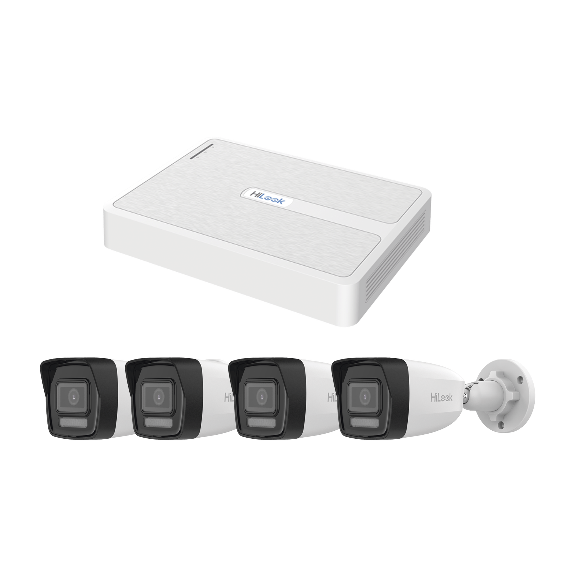 Kit IP 2 Megapixel / NVR de 8 Canales con 8 Puertos PoE / 4 Cámaras IP Bala para Exterior / Micrófono Integrado