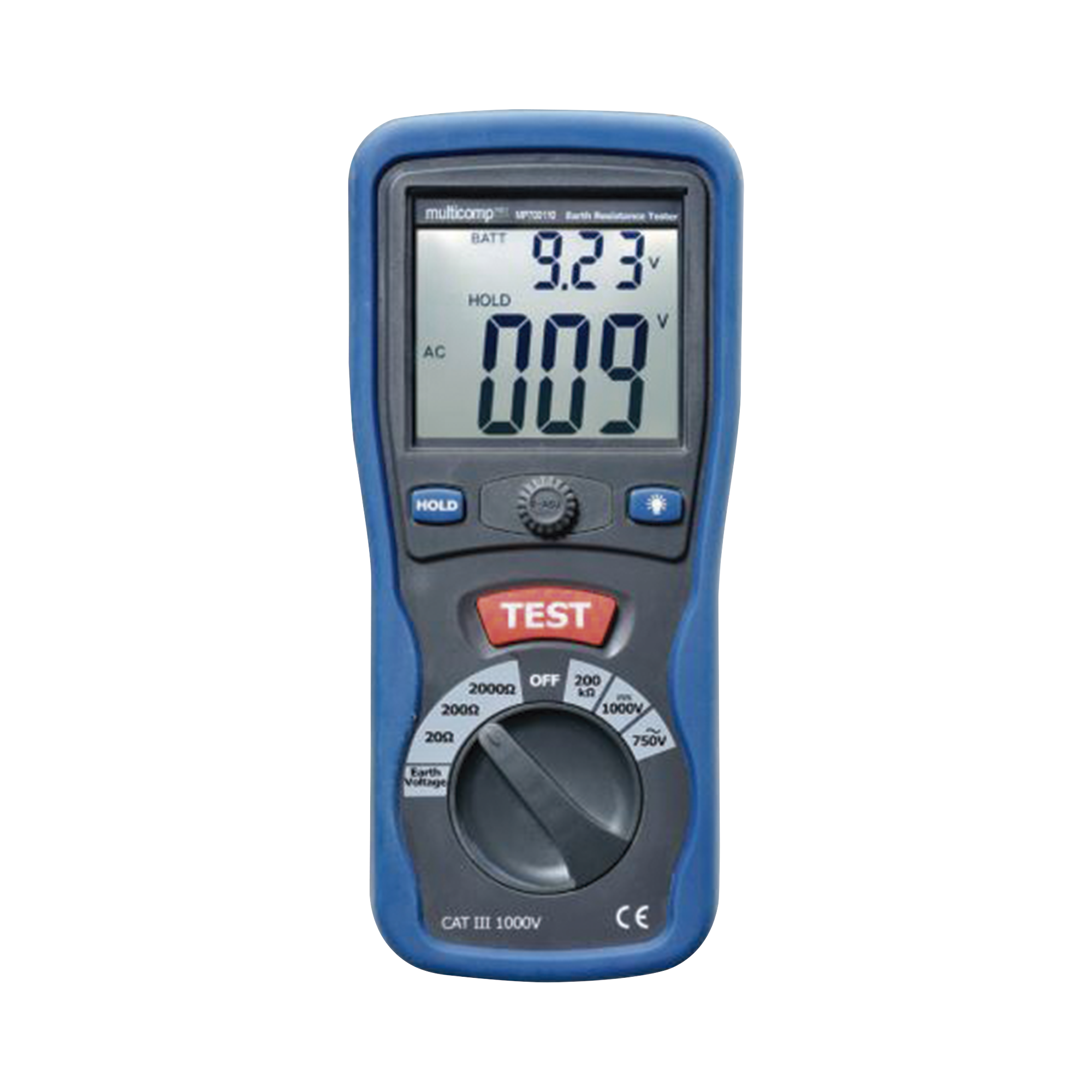 KIT de Medidor de Resistencia a Tierra Digital ( Terrómetro ), a 3 hilos CAT III / 1000 V.