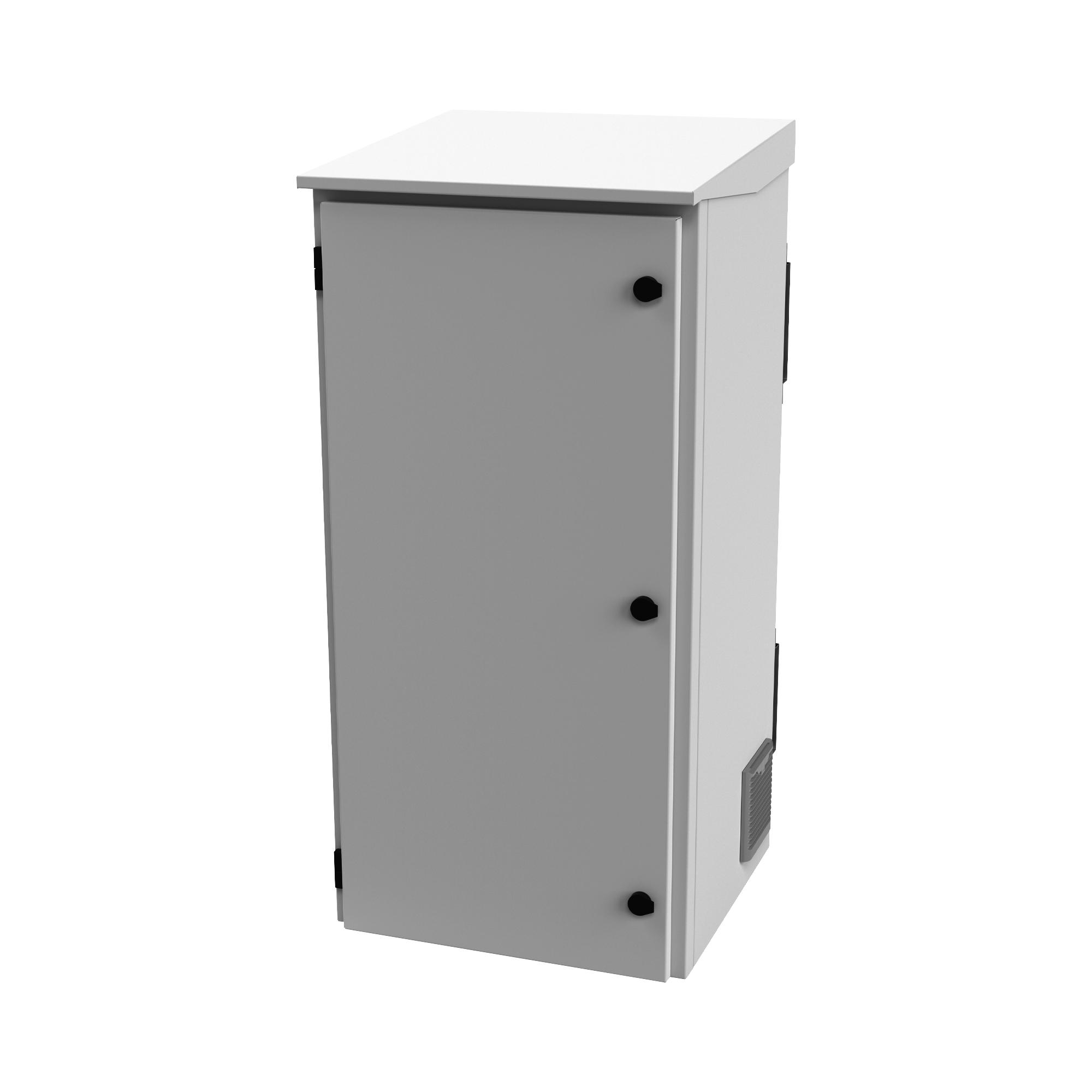 Gabinete de Exterior con Rack de 19" de 24U con Ventiladores y Termostato, Se envía el Gabinete Armado (Montaje a poste o torre se vende por separado).