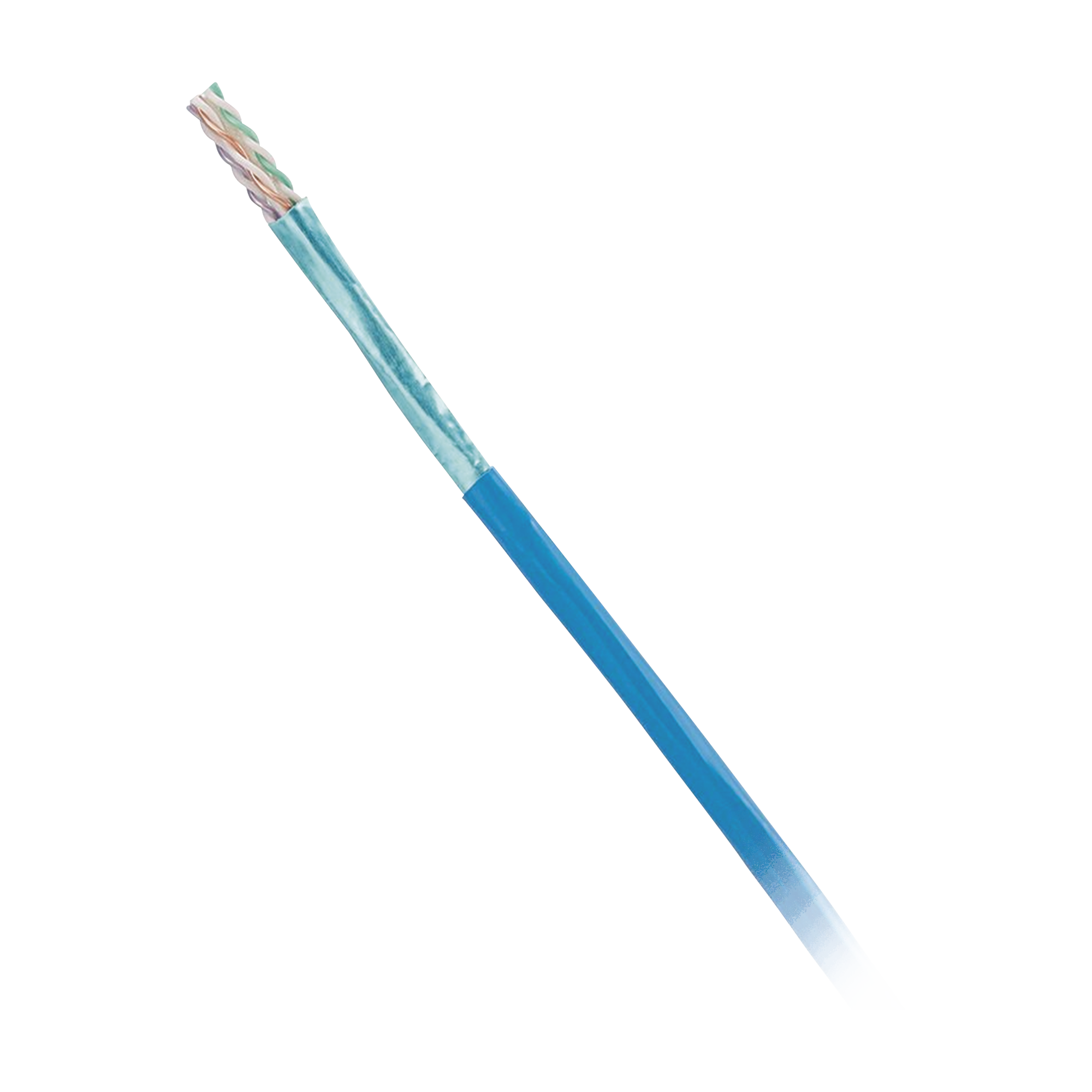 Bobina de Cable Blindado F/UTP de 4 Pares, Cat6, LSZH (Libre de Gases Tóxicos), Color Azul, 305m