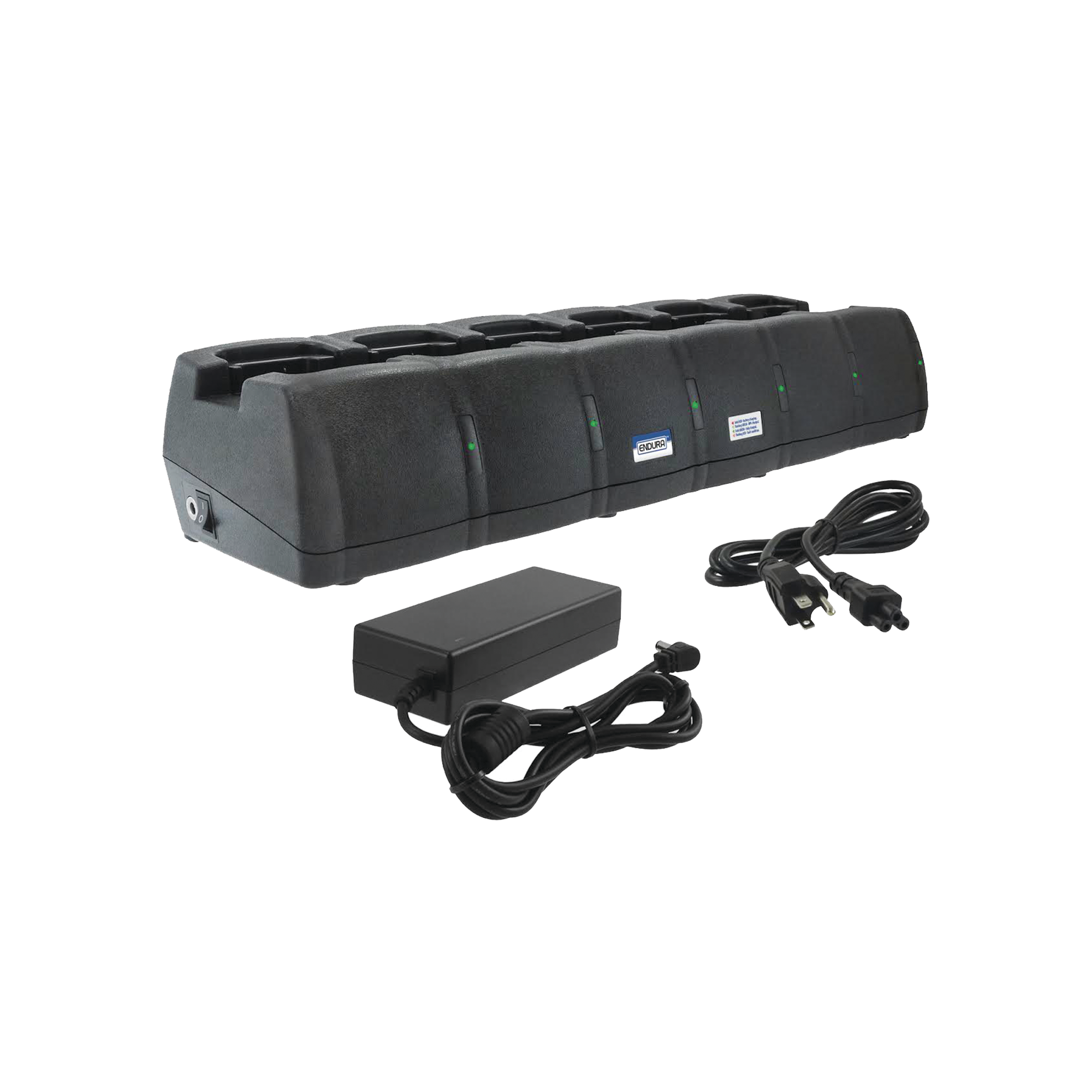 Multicargador de 6 cavidades para radios Icom IC-F3003, IC-4003 para baterías Ni-Mh BP264 o genéricas.