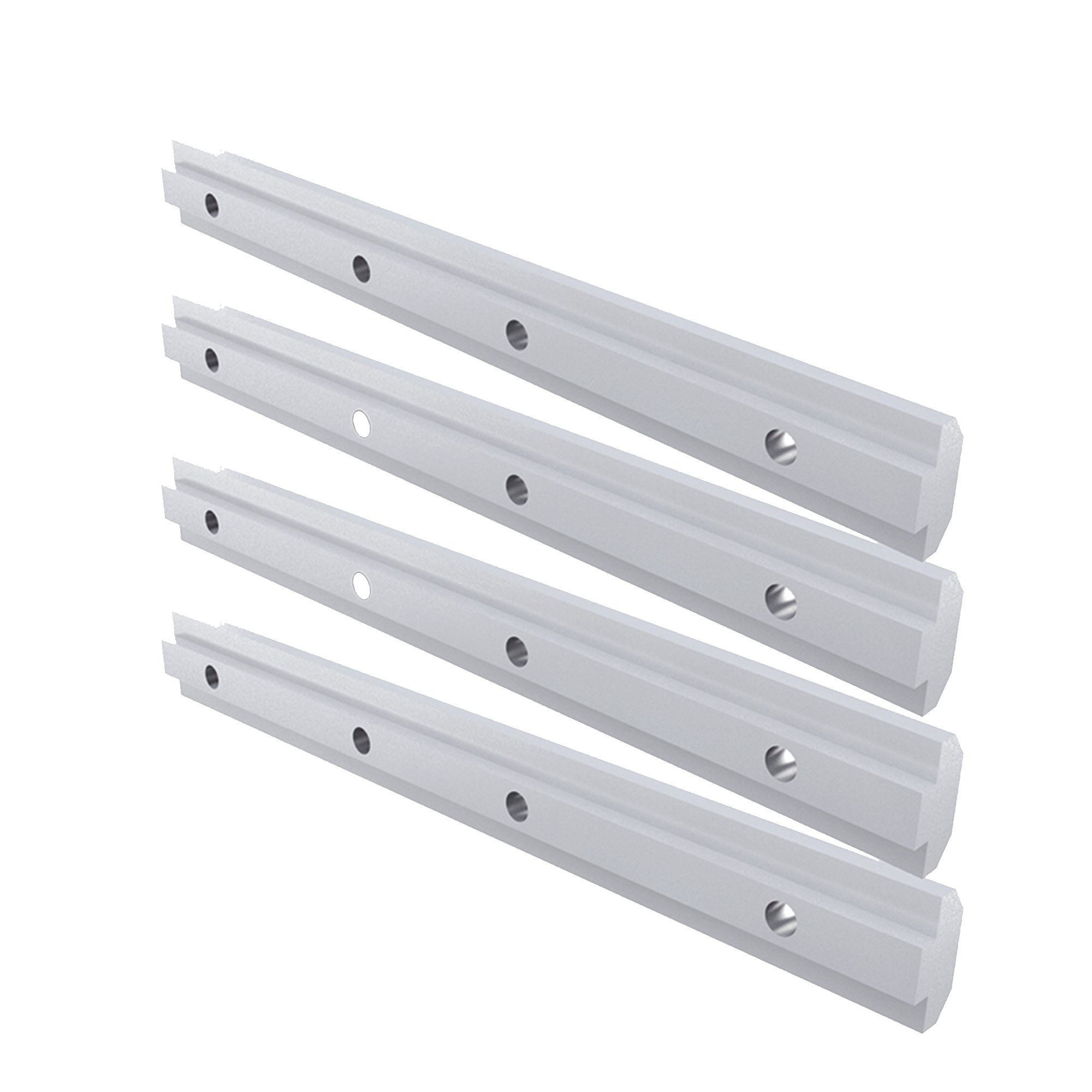 Barras de extensión de riel de aluminio