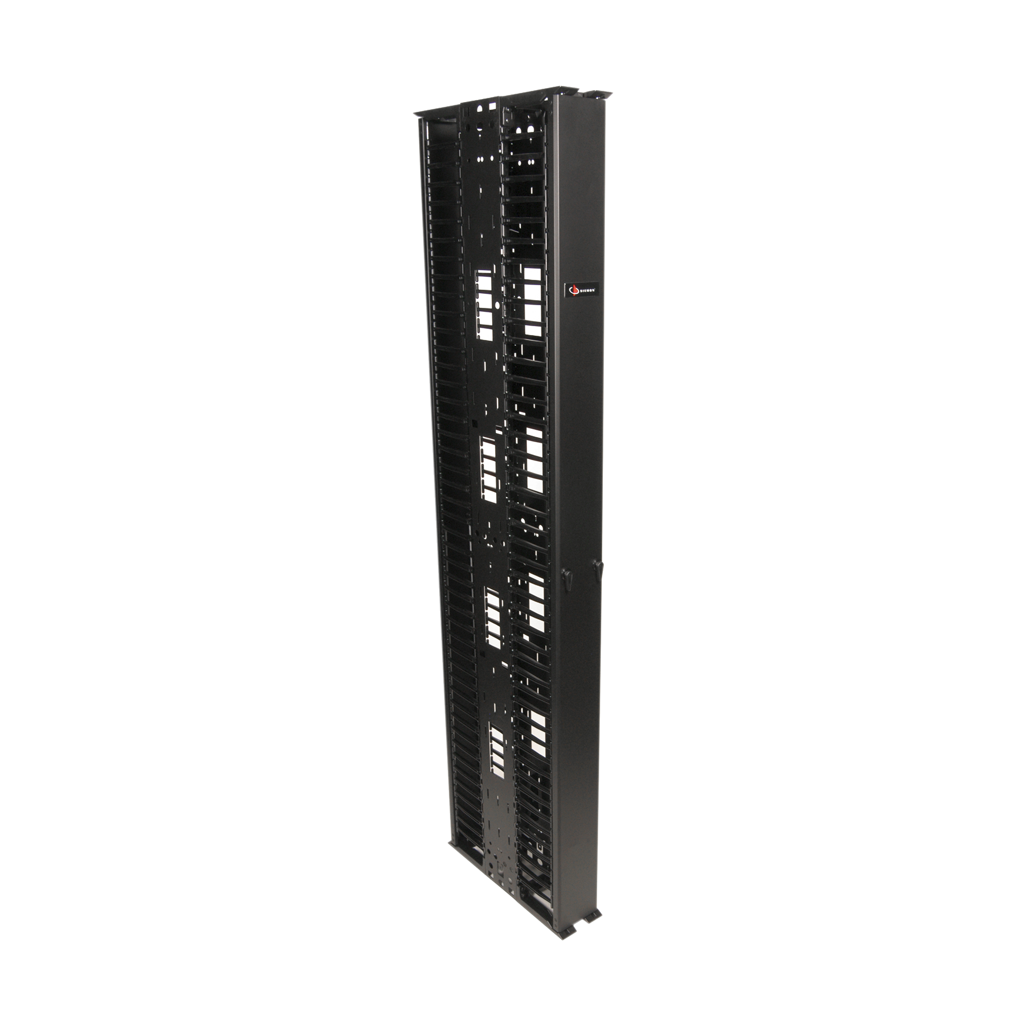 Organizador RouteIT Vertical Doble de 45UR, Fabricado en Acero Laminado en Frío 16AWG, 6in (152mm) de Ancho