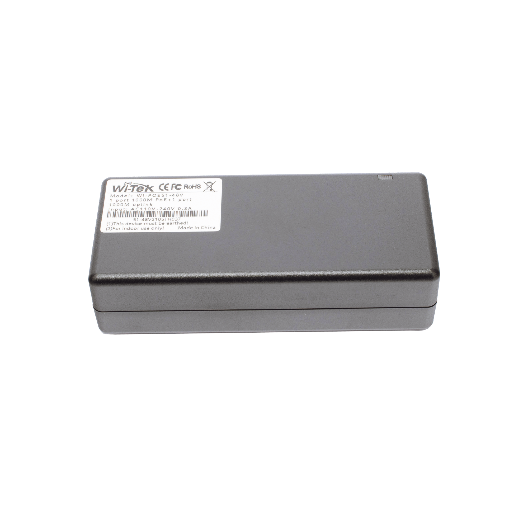 Inyector PoE 30W / PoE 802.3 af/at / 48V / Conexión plug and play / Alcance de hasta 100 metros / Aplicaciones CCTV