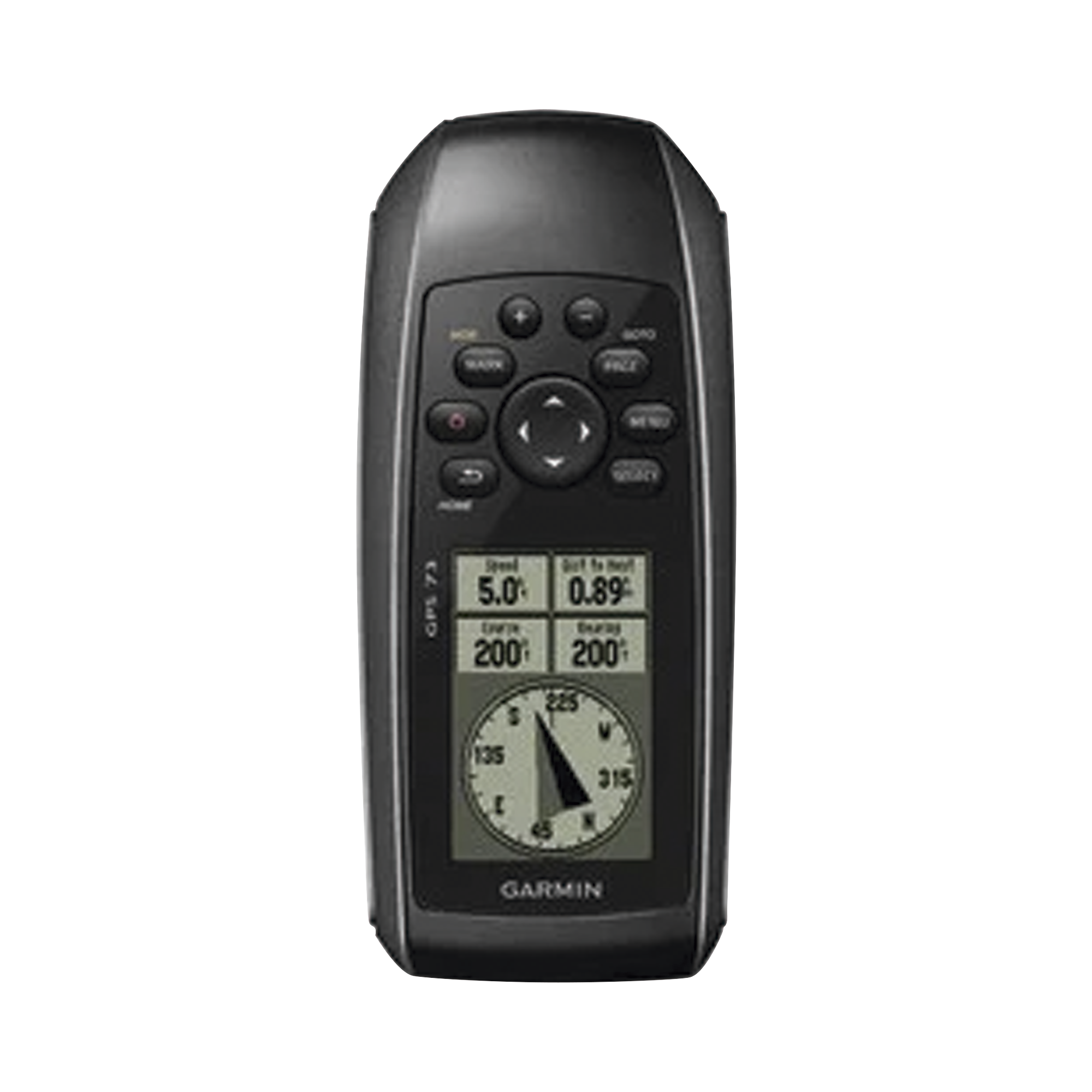 GPSMAP 73 Portátil / Pantalla LCD 4 Niveles de Gris / Resolución 128 x 160 Píxeles / Autonomía +18 Horas / Resistencia al Agua IPX7 / Receptor de Alta Sensibilidad / 1000 Waypoints / 100 Tracks / Flotante / Calendario de Caza y