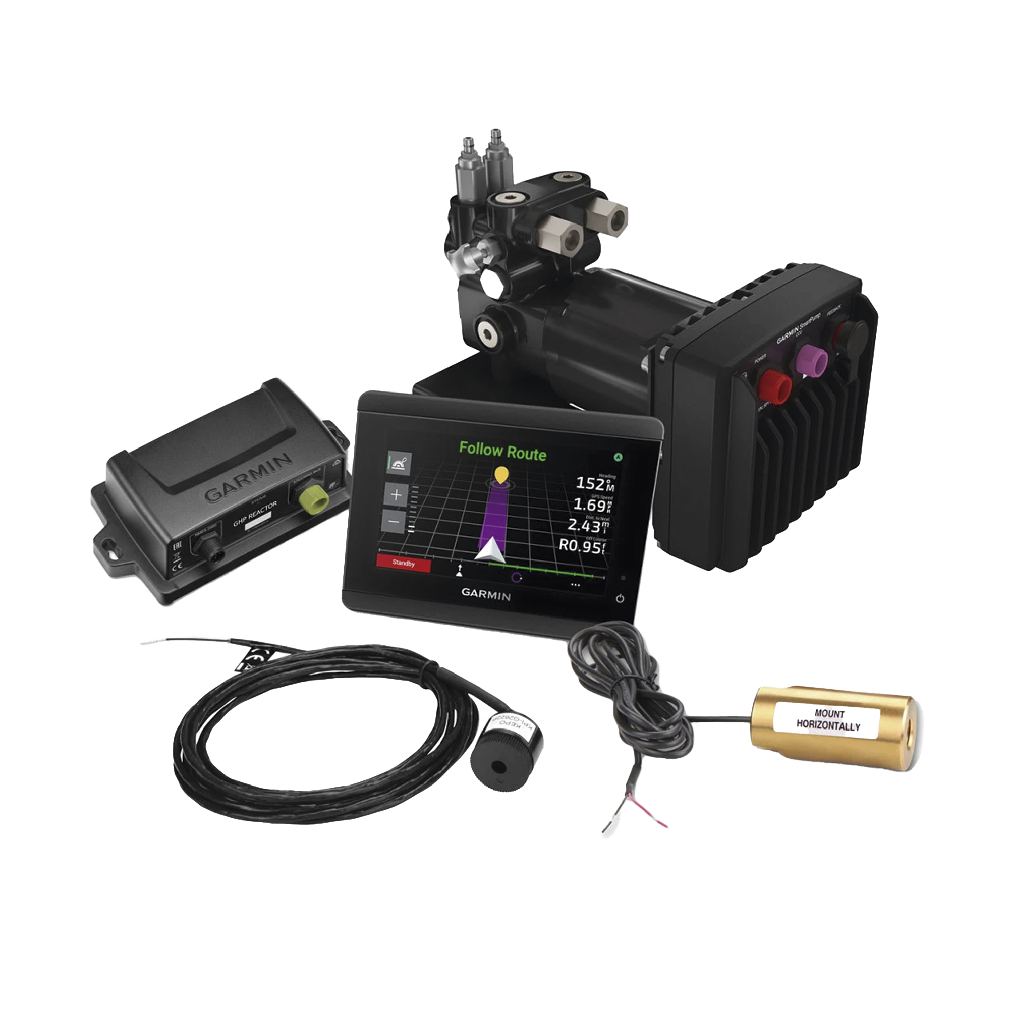 CCU (Unidad de Control Central) / Carcasa de Plástico IPX7 / Rango de Temperatura -15°C a 55°C / Alimentación 9-16 V / Longitud de Cable 3 m / Compatible con Cilindros de Dirección 65.5-393.3 cc