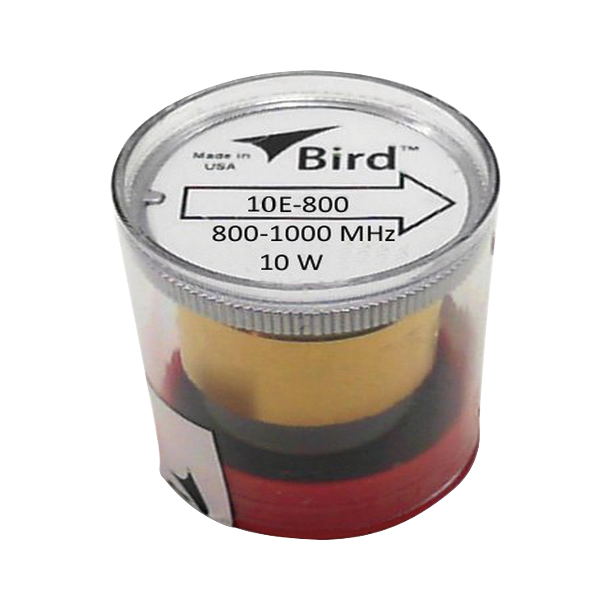 Elemento de 10 Watt en Línea 7/8" para Wattmetro BIRD 43 en Rango de Frecuencia de 800 a 1000 MHz.