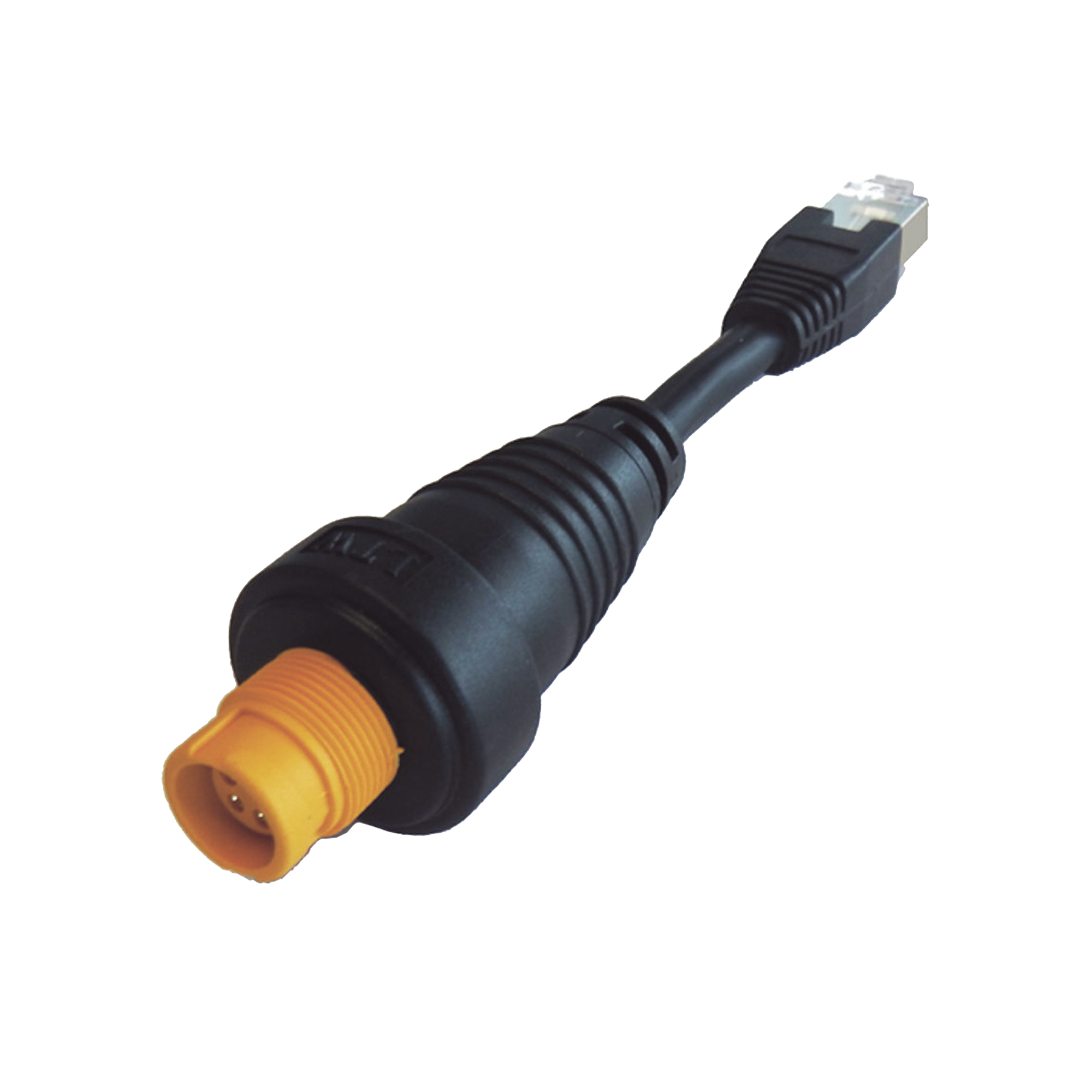 Adaptador Ethernet RJ45 / Conector Redondo Amarillo / Compatible con NSO evo2 y Zeus2