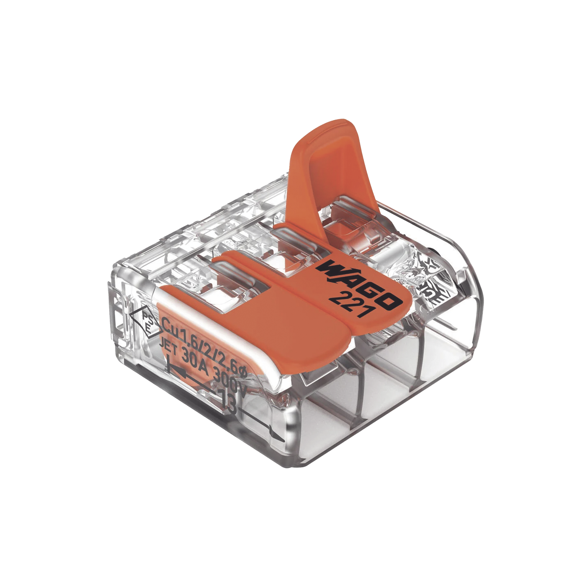 Conector de empalme compacto para todo tipo de conductores transparente 3 conectores