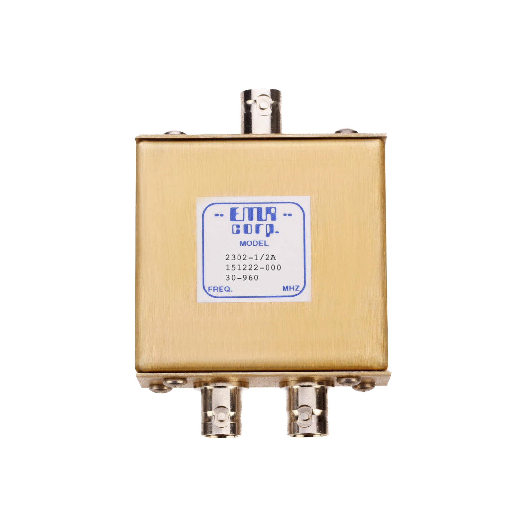 Divisor de Potencia EMR de 2 Vías, 30-960 MHz, 0.5 Watt, Conectores BNC Hembra.