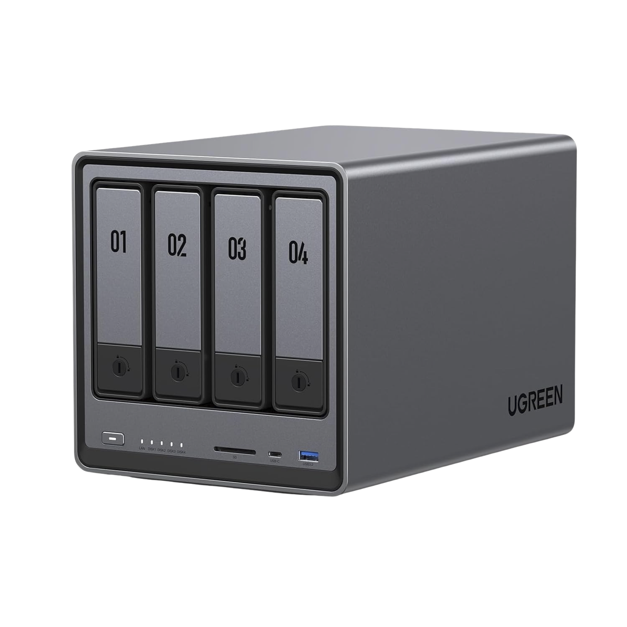 NASync DXP4800 | SO UGOS Pro |  Intel N100 12th Gen Intel® Quad Core™ | 4-Bahias (SATA) hasta 96TB | 2* M.2 SSD hasta 16TB| 8GB DDR5 (Exp. a 16GB) | 2.5Gb Dual Ethernet | HDMI 4K | 2* USB2.0 | 1*USB 3.2Gen | 1* USB 3.2Gen2 | 1*USB-C 3.2Gen2 | SD