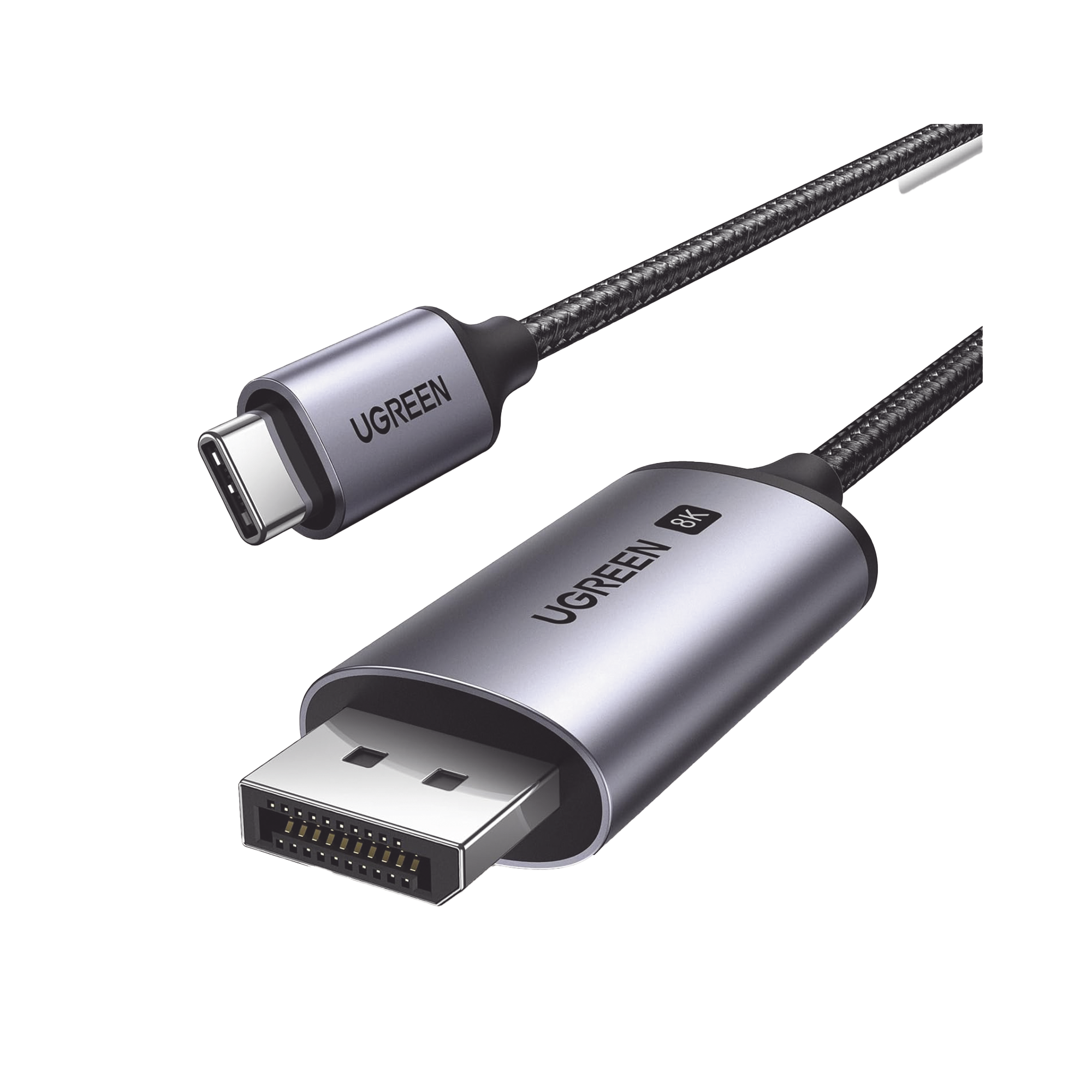 Cable USB-C a DP 1.4 | 3 metros | Compatible con Thunderbolt 3 & 4 | 8K@60Hz | 4K@240Hz | HDR10+ | eARC | DTS | 3D | ALLM | VRR | | FreeSync G-Sync | Caja de Aluminio | Nylon Trenzado | Conector Niquelado | Blindaje Multicapa.