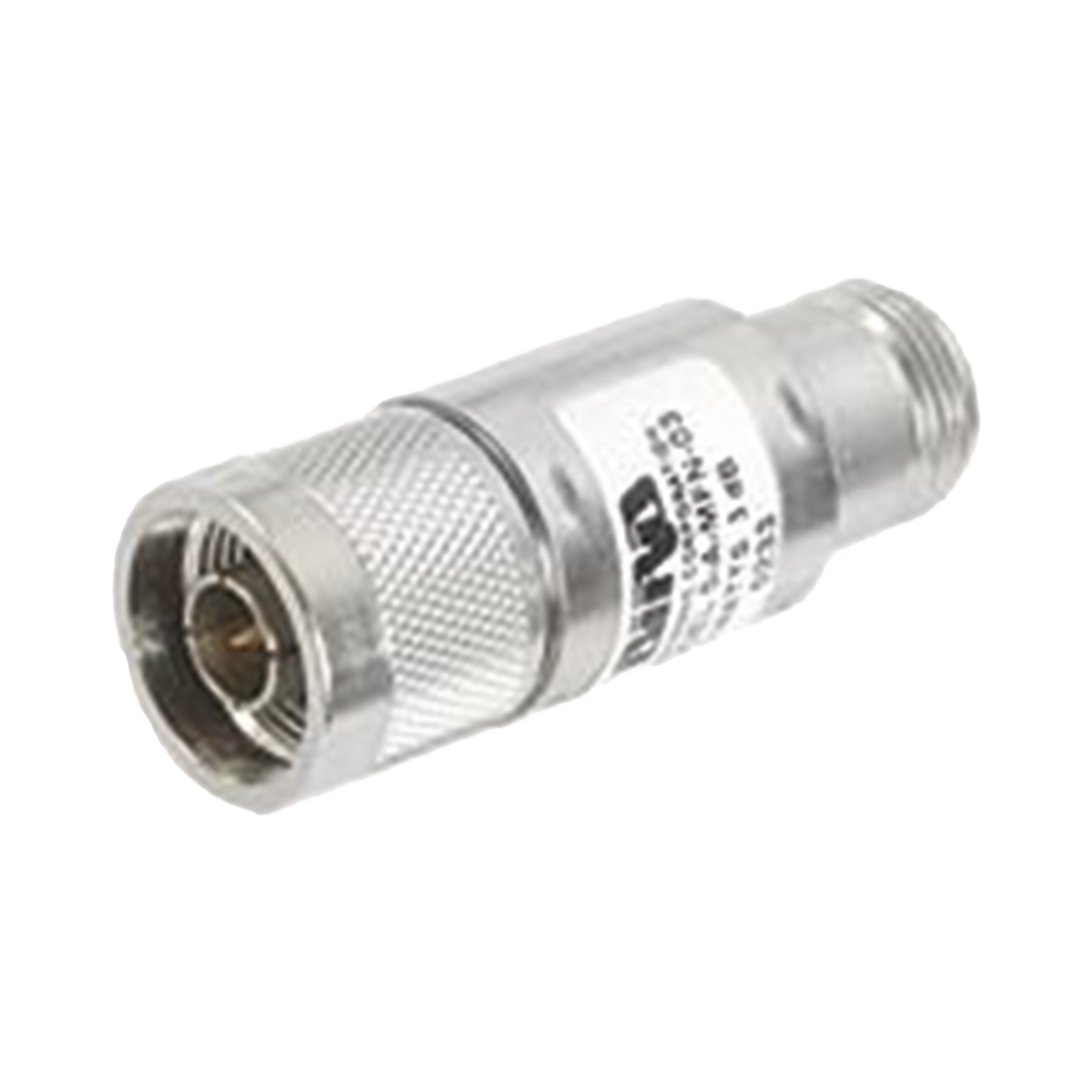 Atenuador en Línea de 1 dB, 2 Watt Máximo, DC-4 GHz, Conectores N Macho-Hembra.