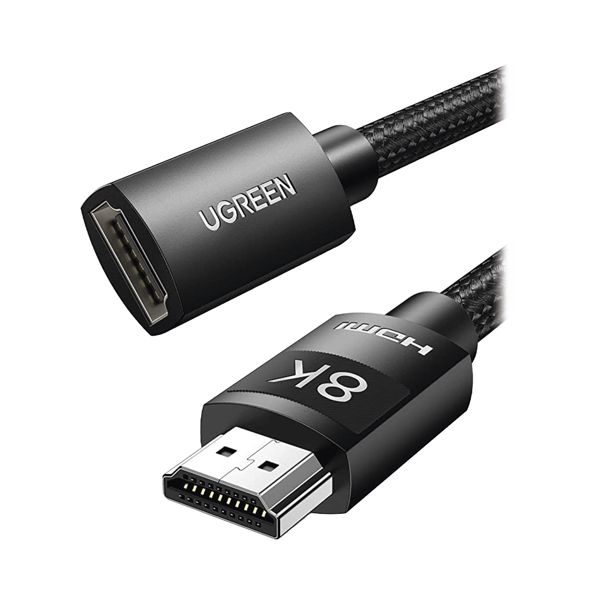 Cable de extensión HDMI 8K | 1 Metro | Macho a Hembra | HDMI 2.1 | 8K@60Hz | Núcleo de Cobre Puro 28AWG | Soporta la Conexión de hasta 3 Metros de largo en HDMI 2.1