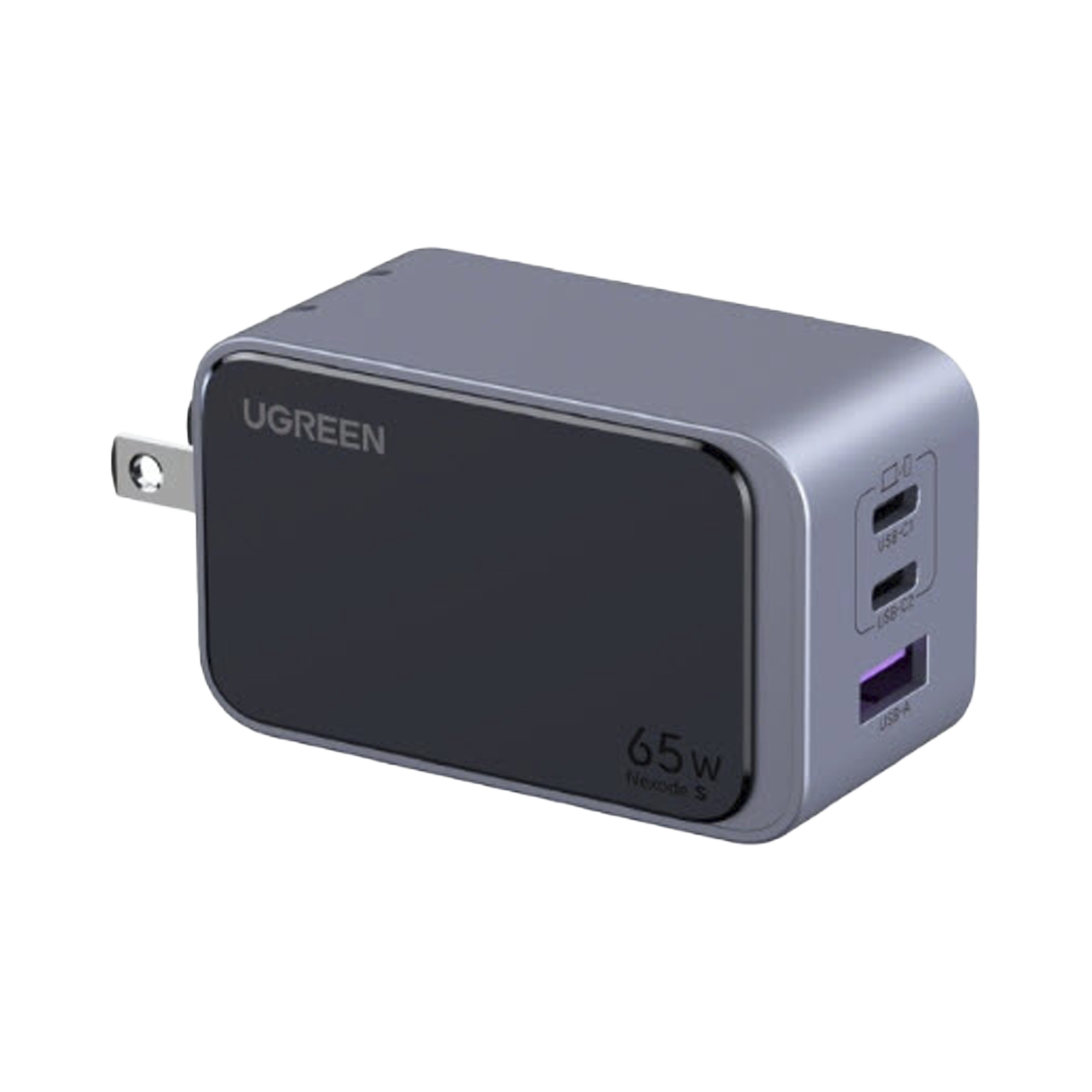 Cargador de 65W serie Nexode S | 3 Puertos de Carga Rápida | 2 USB-C | 1 USB-A | Tecnología GaN II | PD3.0 | QC4.0 | FCP/SCP/AFC/PPS/PPS2.0 | Tecnología de Protección Térmica | Optimiza la Carga | Carcasa Ignifuga.