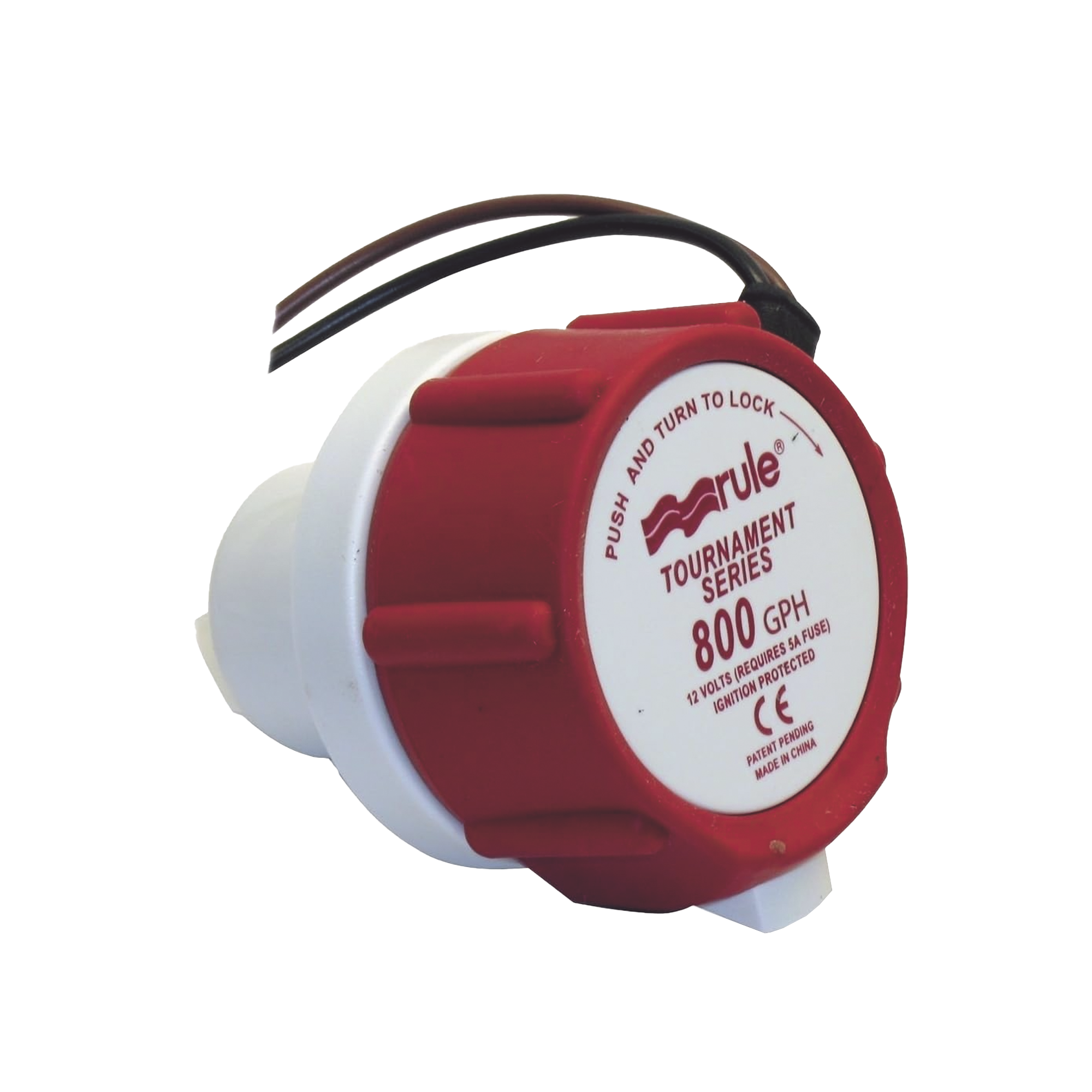 Bomba de reemplazo para serie Tournament de 800 galones por hora, a 12 Volts de corriente directa.