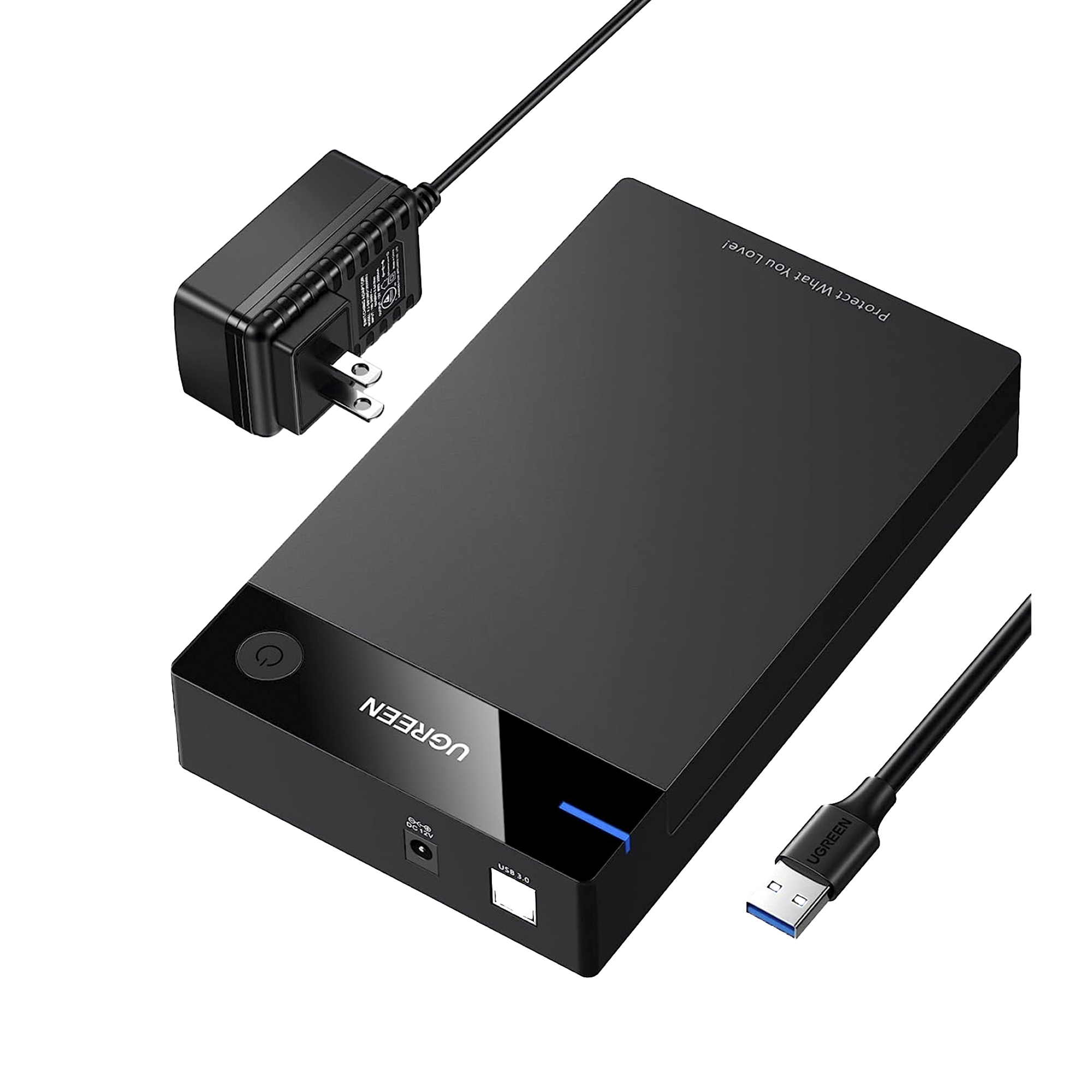 Carcasa de Disco Duro para  3.5" y  2.5" (Enclosure) | Con Cable USB 3.0 | Para HDD 3.5" / SSD 2.5" | SATA I/II/III | UASP | Hasta 16 TB | Compatible con Windows, Linux, Mac OS | No Requiere Controlador | Cable 1m | Incluye Adaptador d