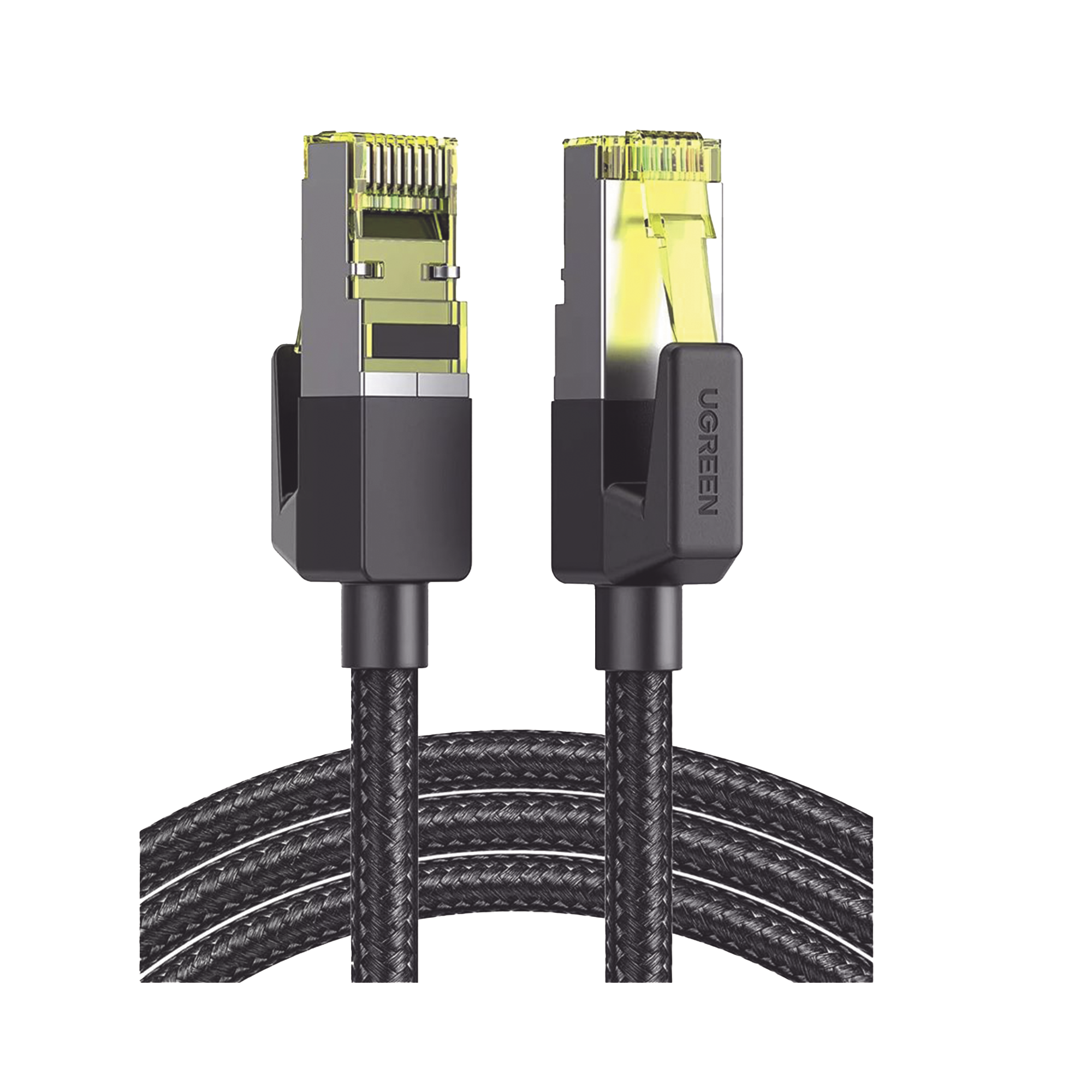 Cable Ethernet Cat7 CLASS�?�F/FTP Redondo con Malla de Nylon 1 Metro