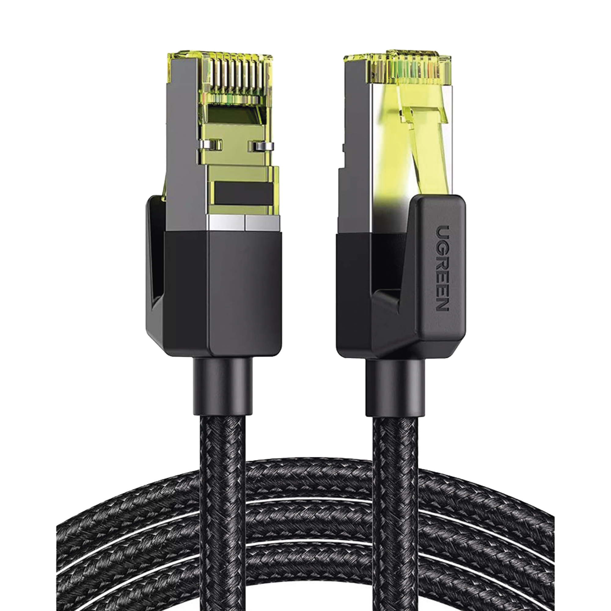 Cable Ethernet Cat7 CLASS�?�F/FTP Redondo con Malla de Nylon 2 Metros
