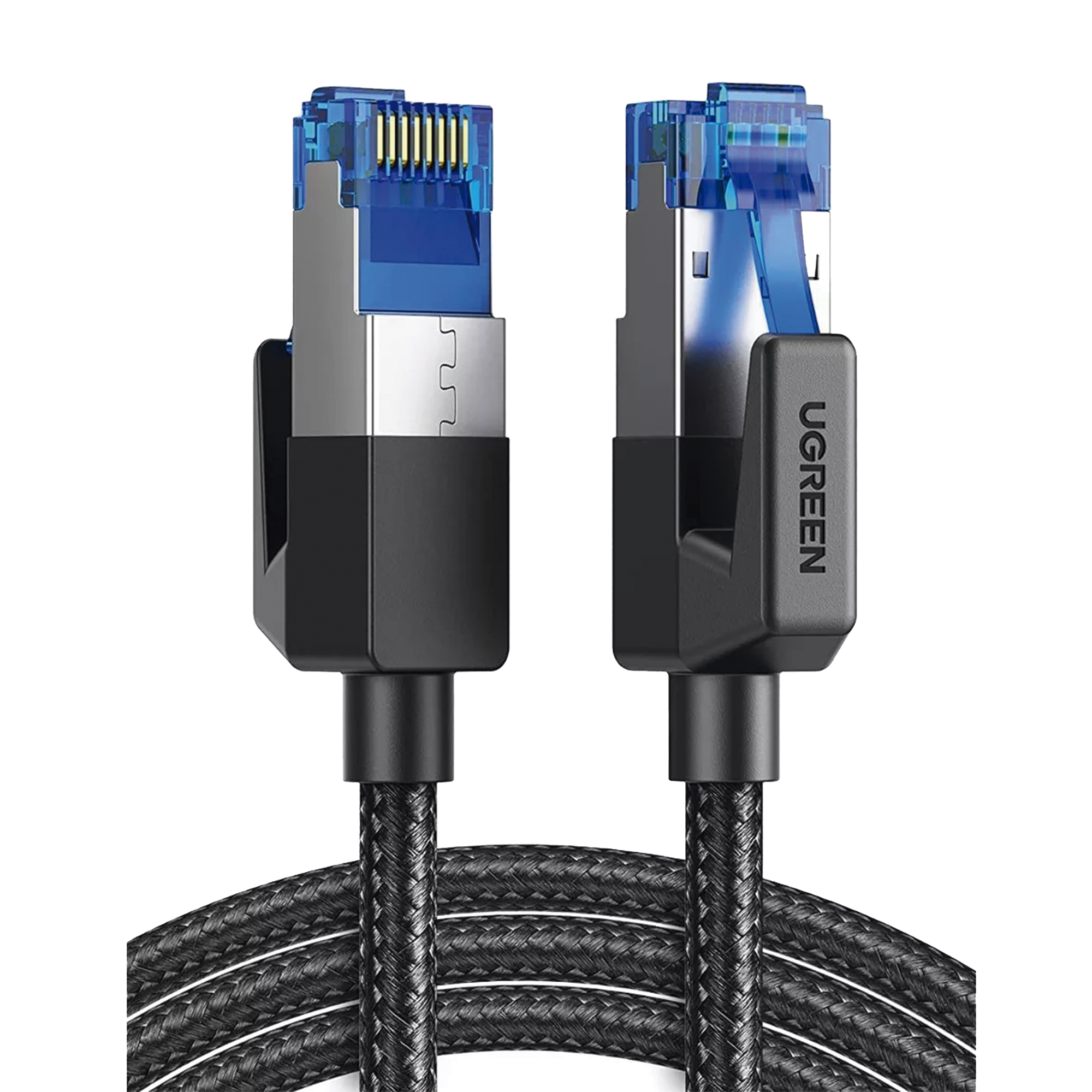 Cable Ethernet Cat8 CLASS�?�F/FTP Redondo con Malla de Nylon 5 Metros