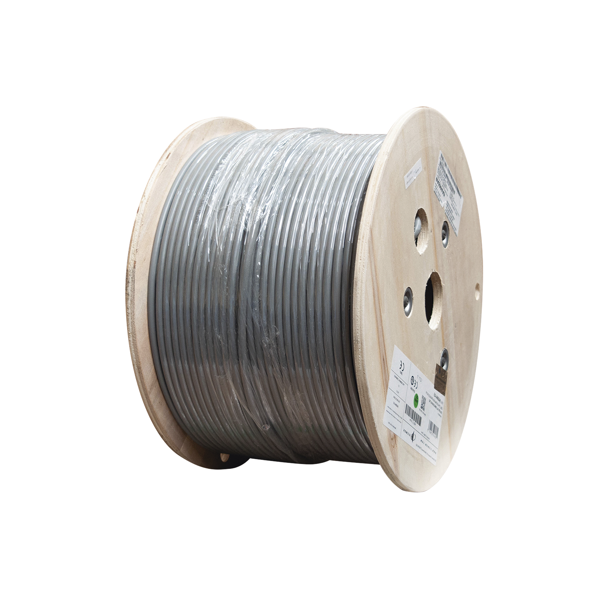 Bobina de Cable Blindado F/UTP de 4 Pares, Z-MAX, Cat6A, Soporte de Aplicaciones 10GBase-T, CM, Color Gris, 305m