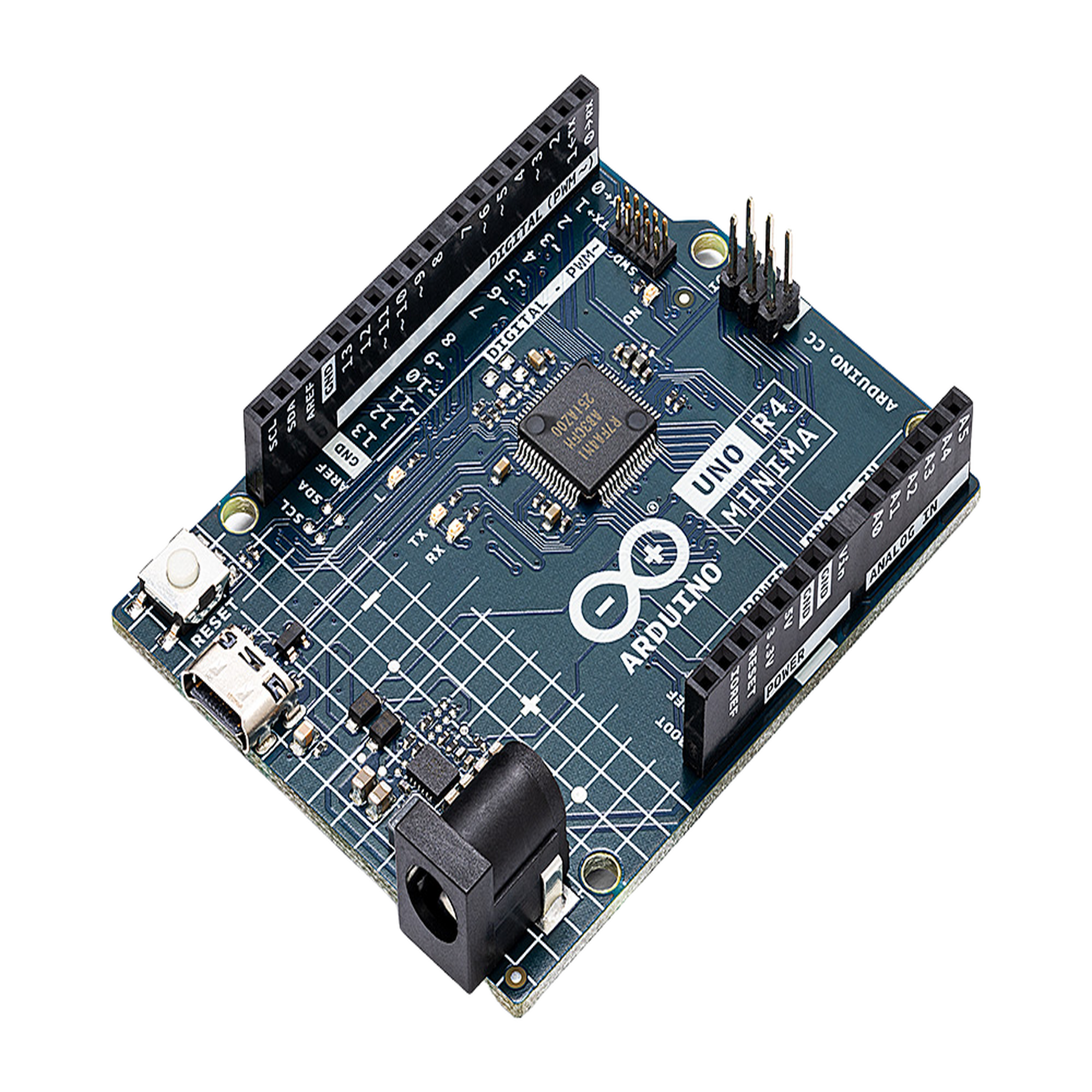 Arduino UNO REV4 MINIMA / Ideal para proyectos embebidos / Convertidor digital a analógico  DAC / ADC de 14 Bits / RTC / USB Tipo C