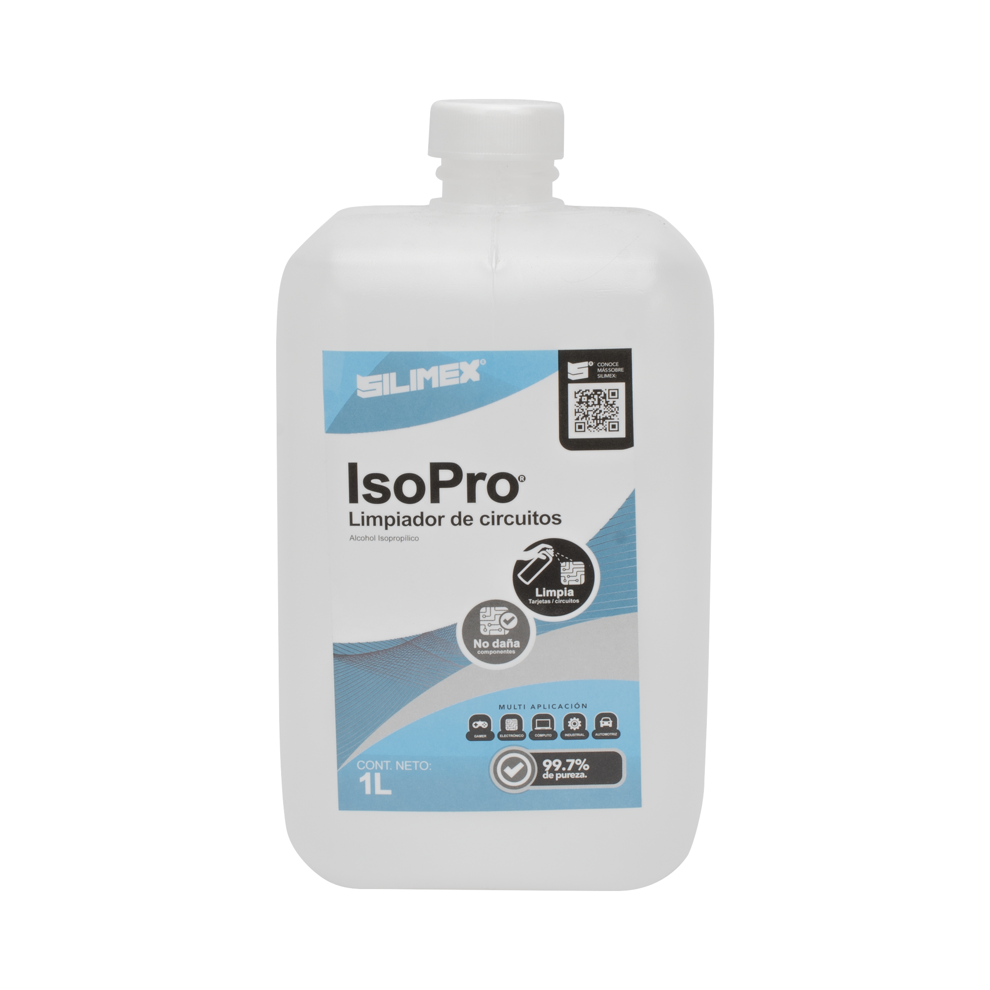 Alcohol Isopropilico para limpieza de equipos de vídeo, fibra óptica, cómputo, y equipo telefónico 1000 mL