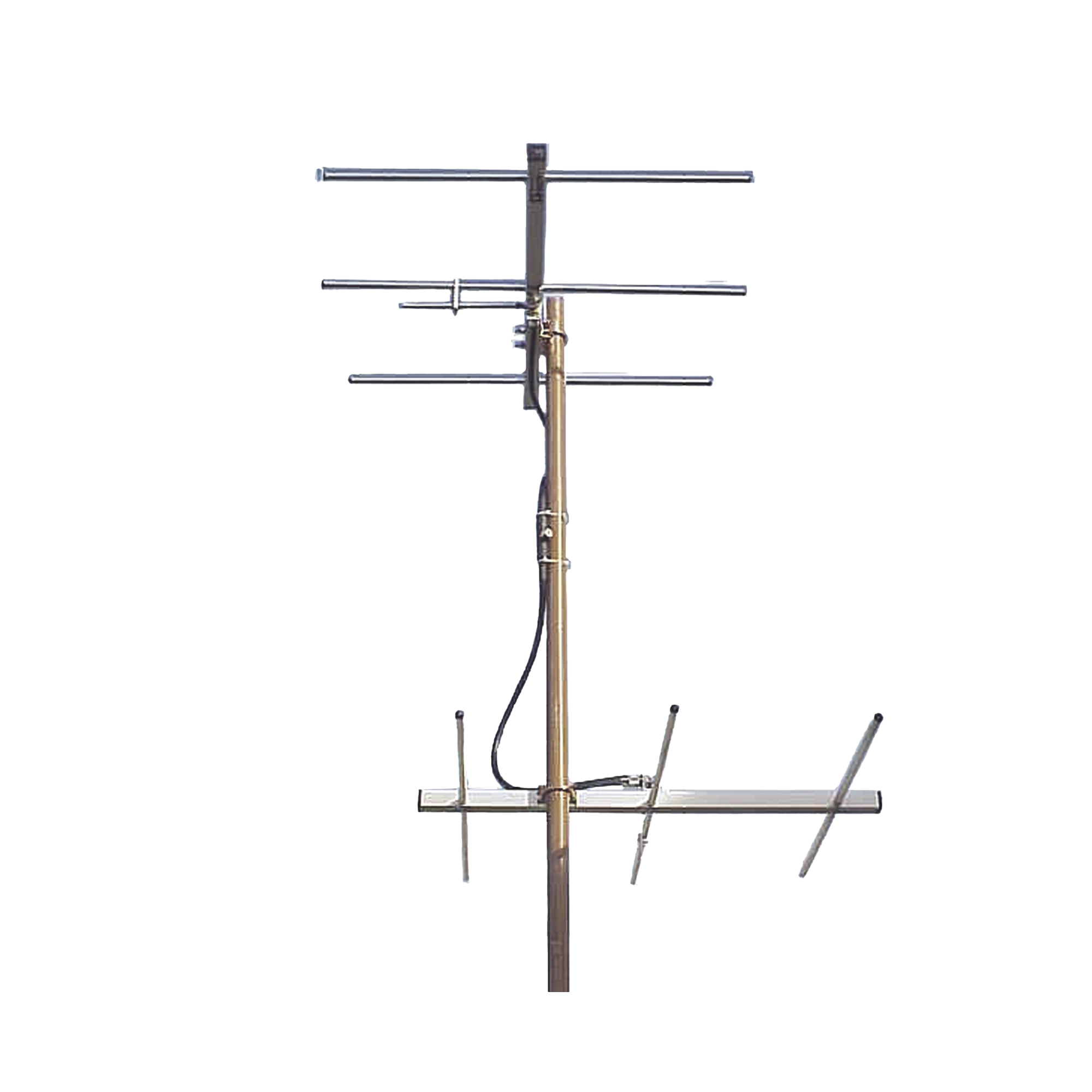 Juego de 2 Antenas Bi-direccionales de 3 elementos para TV, 3 dB, Canal 8