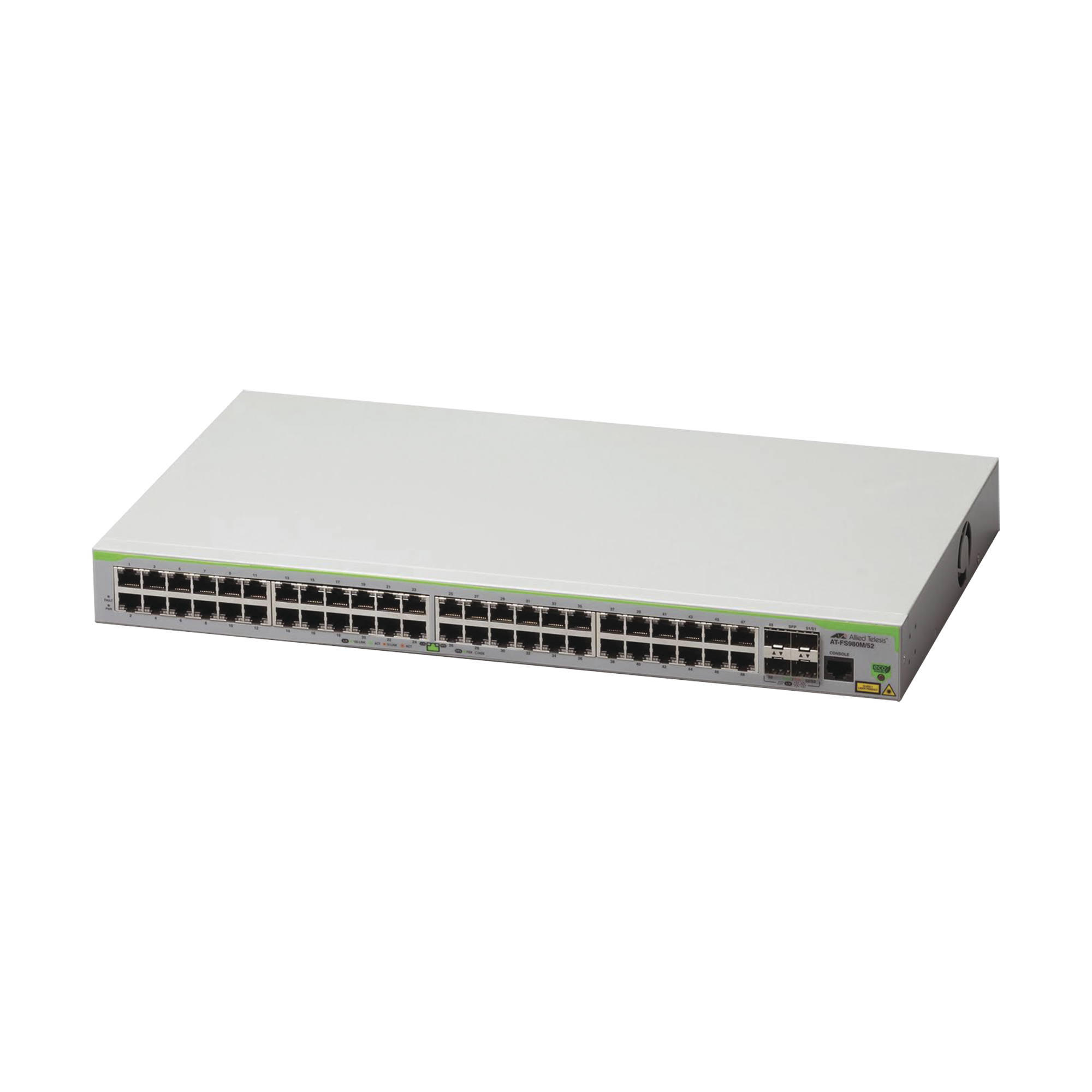 Switch Administrable CentreCOM FS980M, Capa 3 de 48 Puertos 10/100 Mbps + 4 puertos SFP
