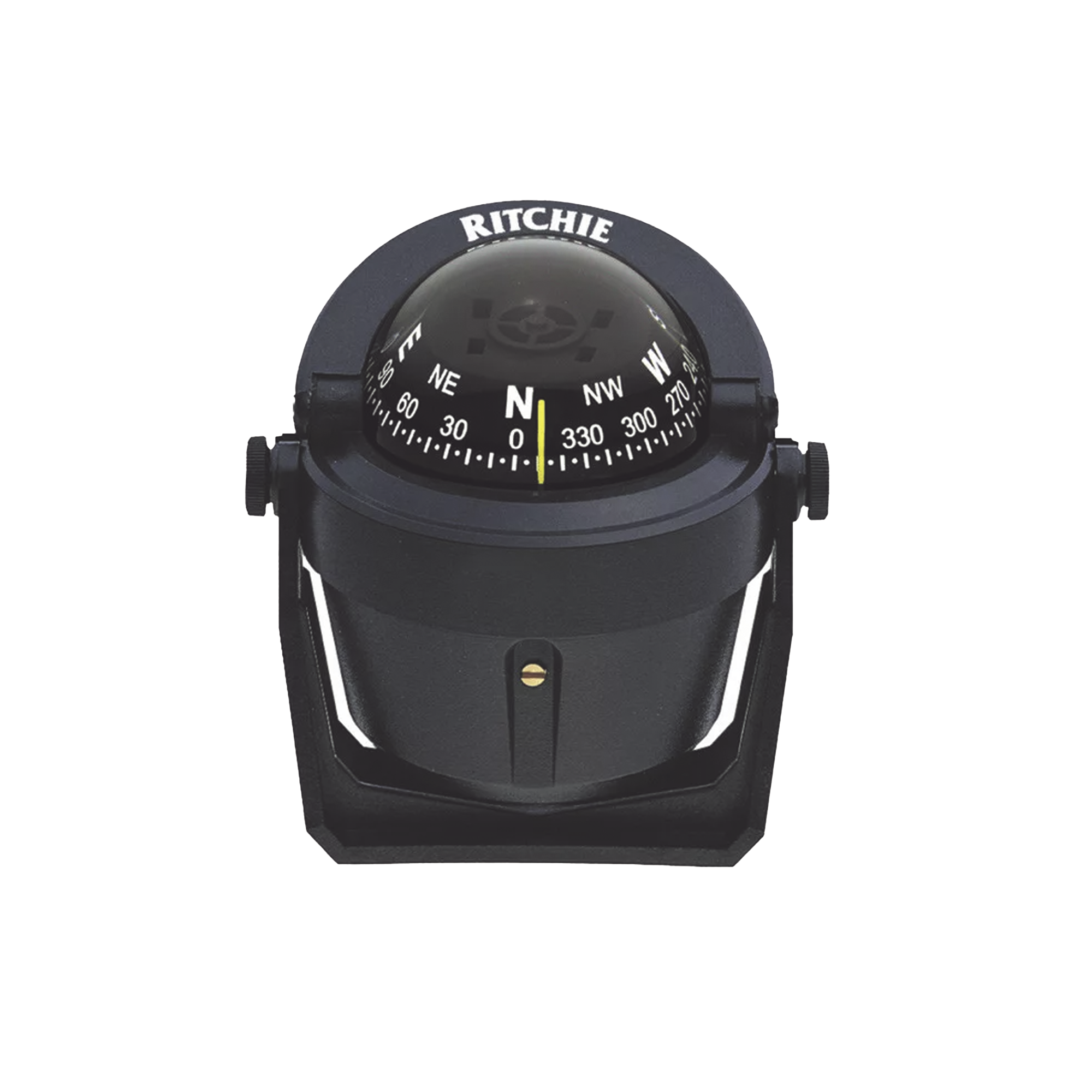 Brújula serie Explorer en color negro, con iluminación nocturna color verde.