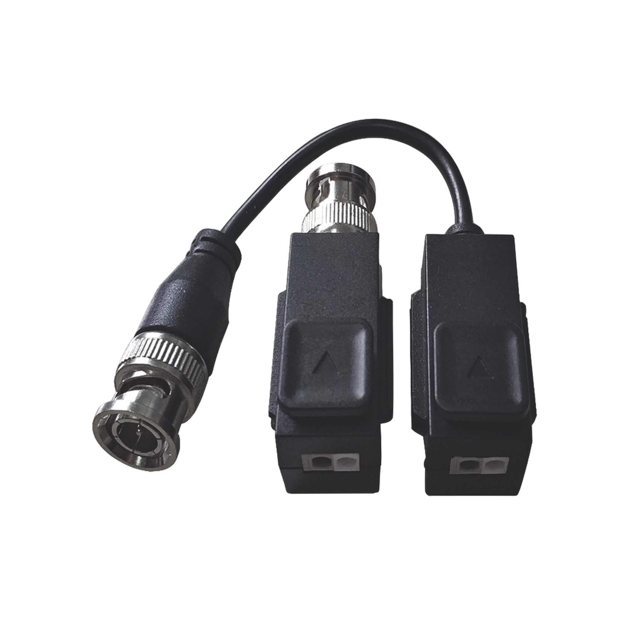 Kit de Transceptor (Balluns) TURBOHD con Boton Push / Hasta 8 MP (4K) / 100% Cobre / Soporta HD-TVI / AHD / CVI / CVBS / Audio por Coaxitron / Datos para Menu de Configurar de Cámaras