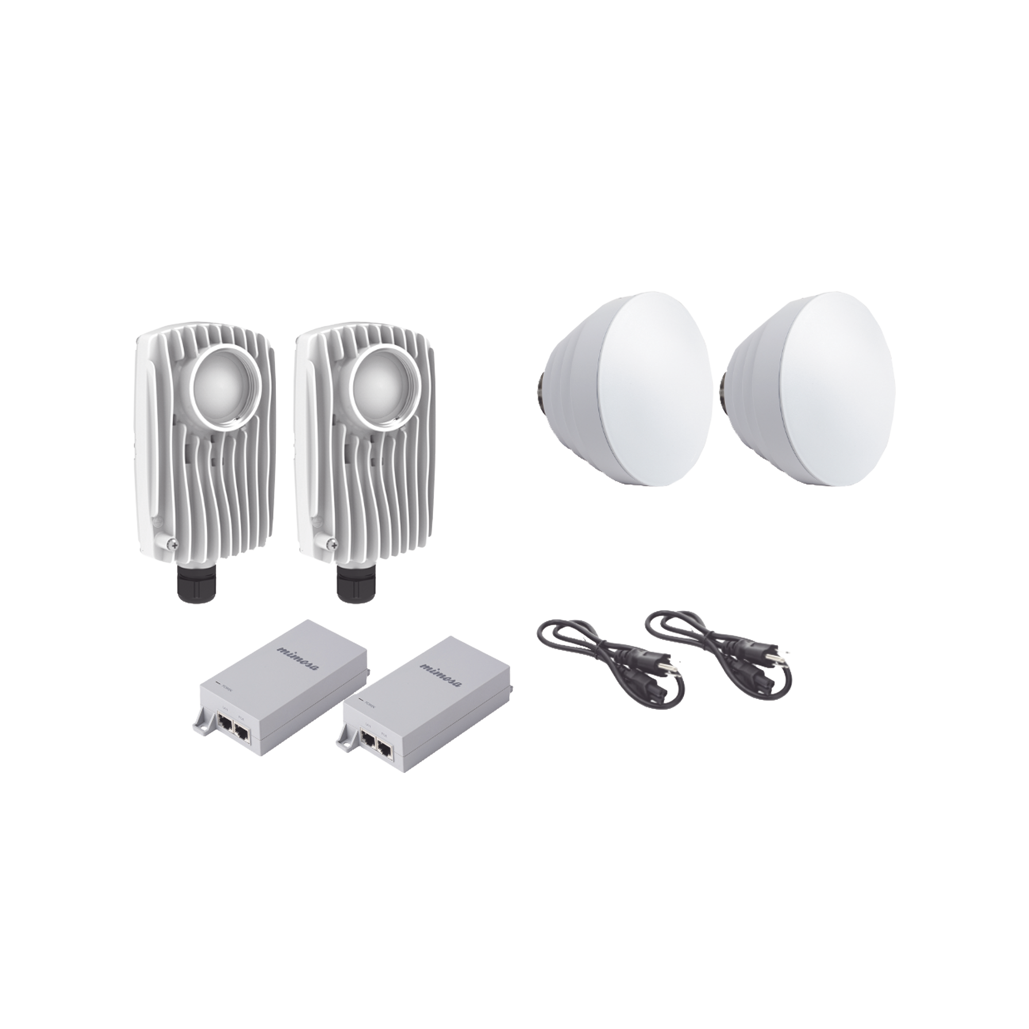 Kit de 2 radios C6X con 2 antenas de (16 dBi), rango de frecuencia extendida (5.1 a 6.4 GHz),  incluye inyector POE, cable de alimentación y 2 FLEXIMOUNT-XL para alineación, distancia de hasta 3 km