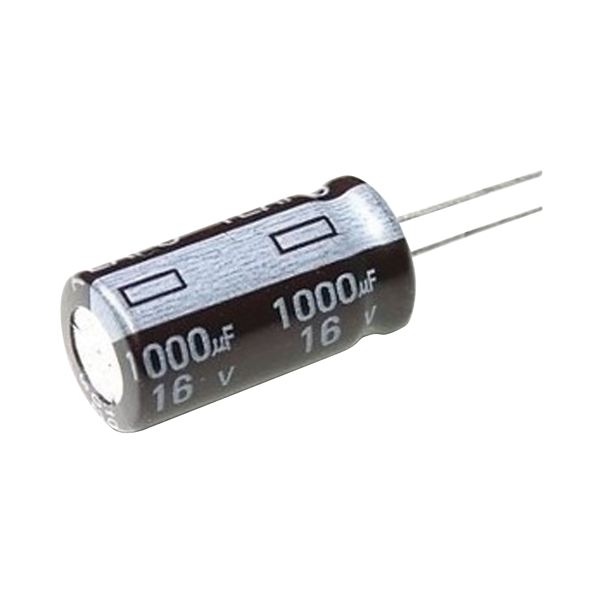 Capacitor Electrolítico de Aluminio, Radial de 1000 µFd, 16 Vcc, 105 °C, 10 x 15 mm.