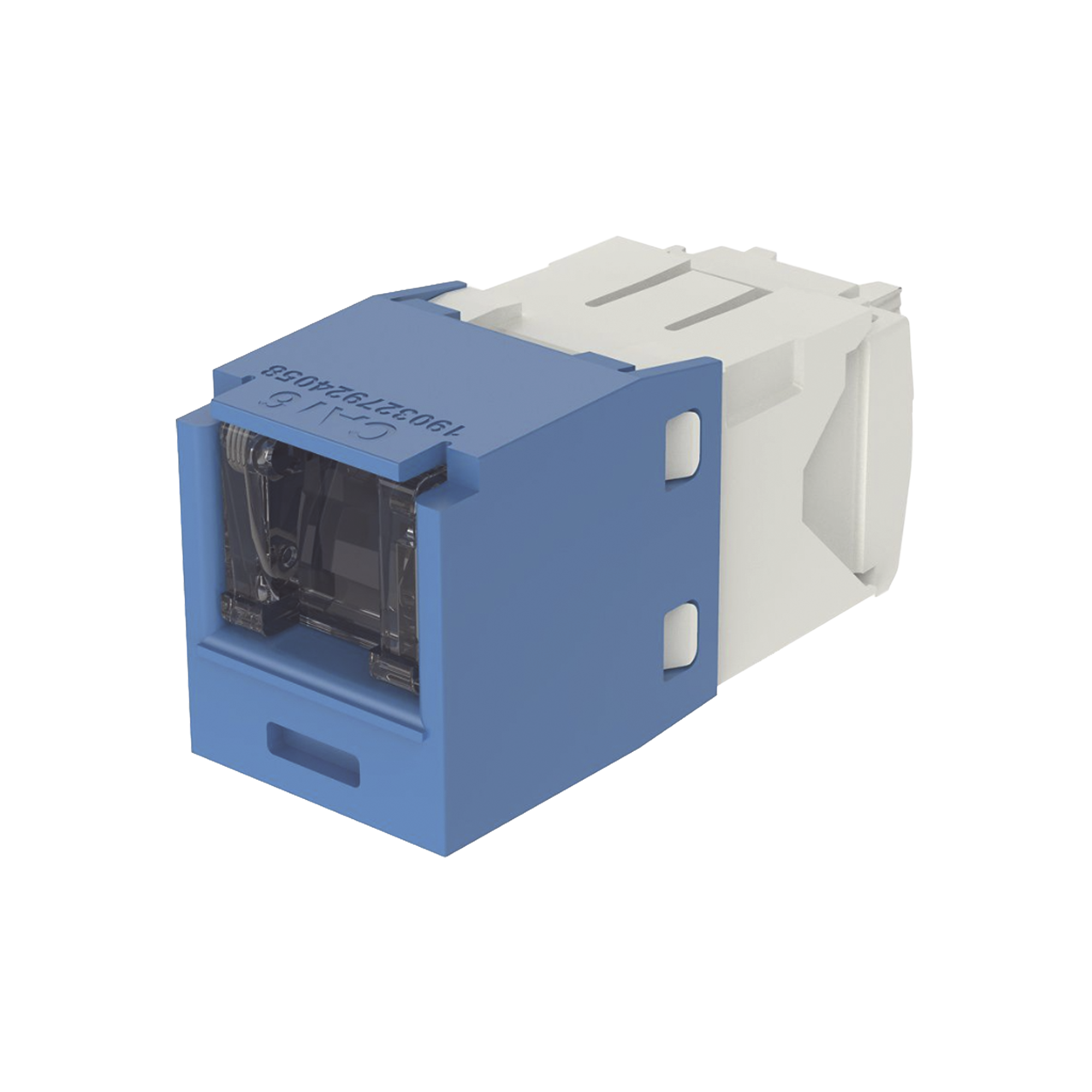 Conector Jack RJ45 Estilo TG con Ventana, Mini-Com, Categoría 6, de 8 posiciones y 8 cables, Color Azul