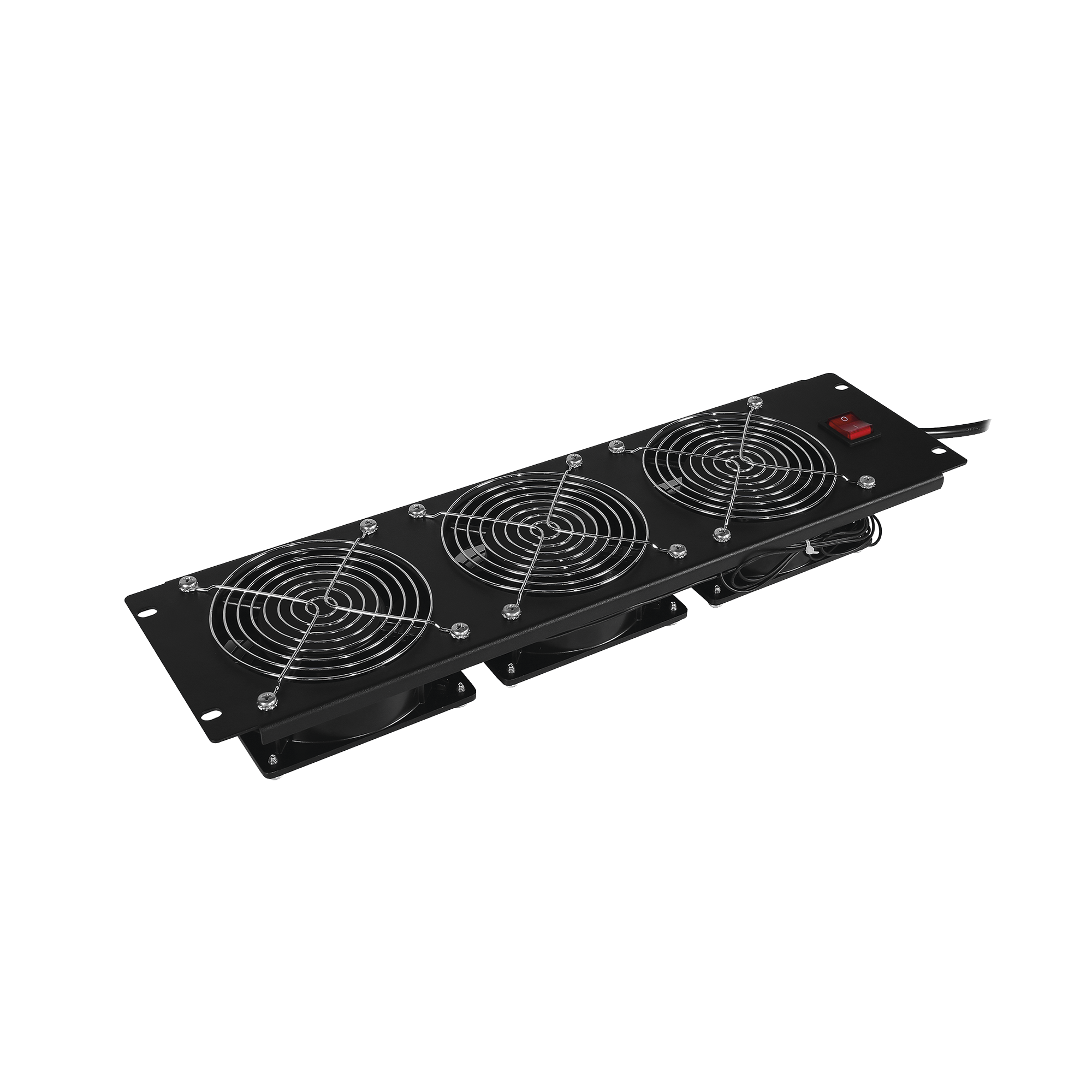 Kit de 3 Ventiladores para Montaje en Rack de 19 in, Alimentación 220 Vca con Plug IEC C14, 3 UR, Color Negro