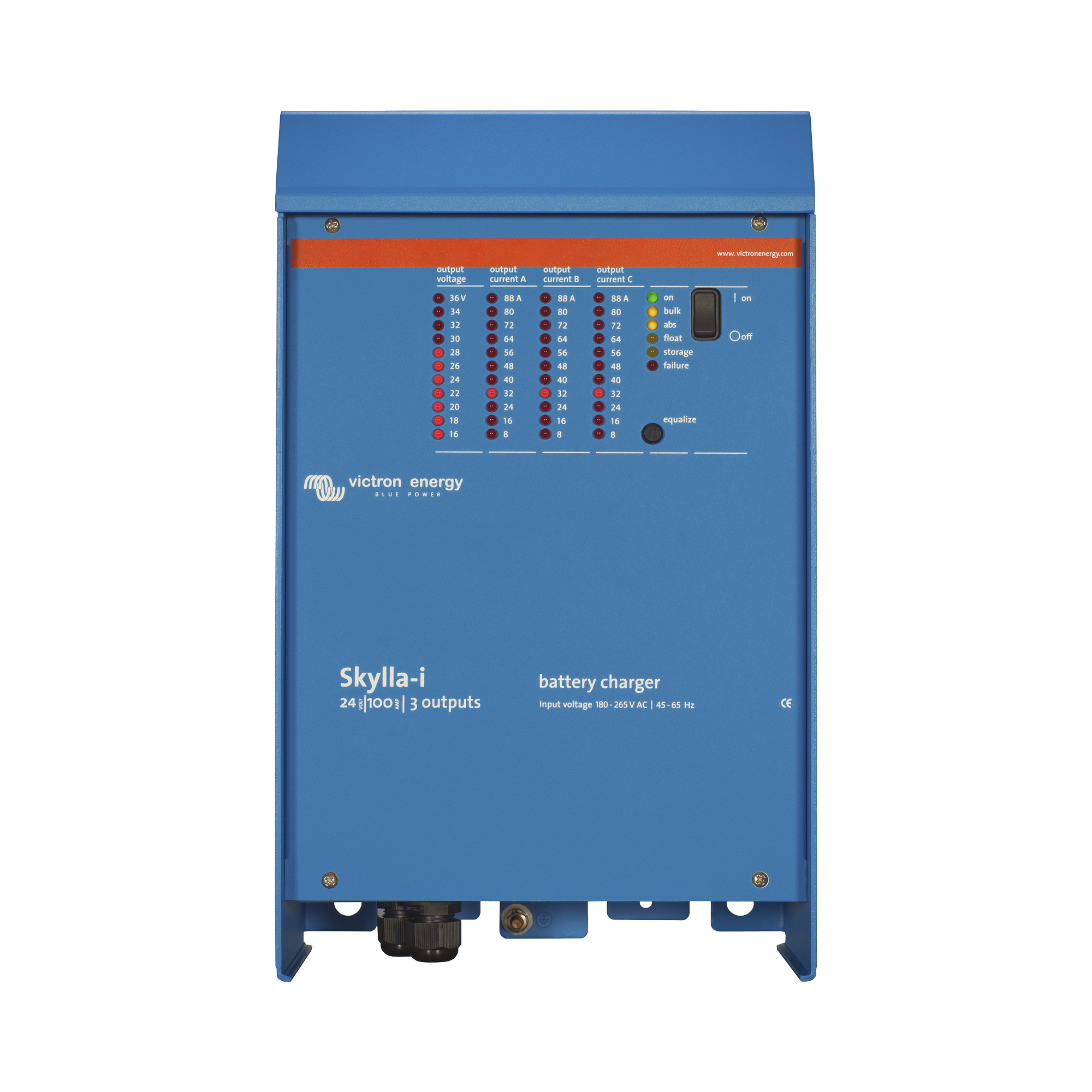 Skylla-i 24/100 / Cargador de Baterías para Ambientes Marinos 24 V, 100 A / Bancos de 500 a 1000 Ah