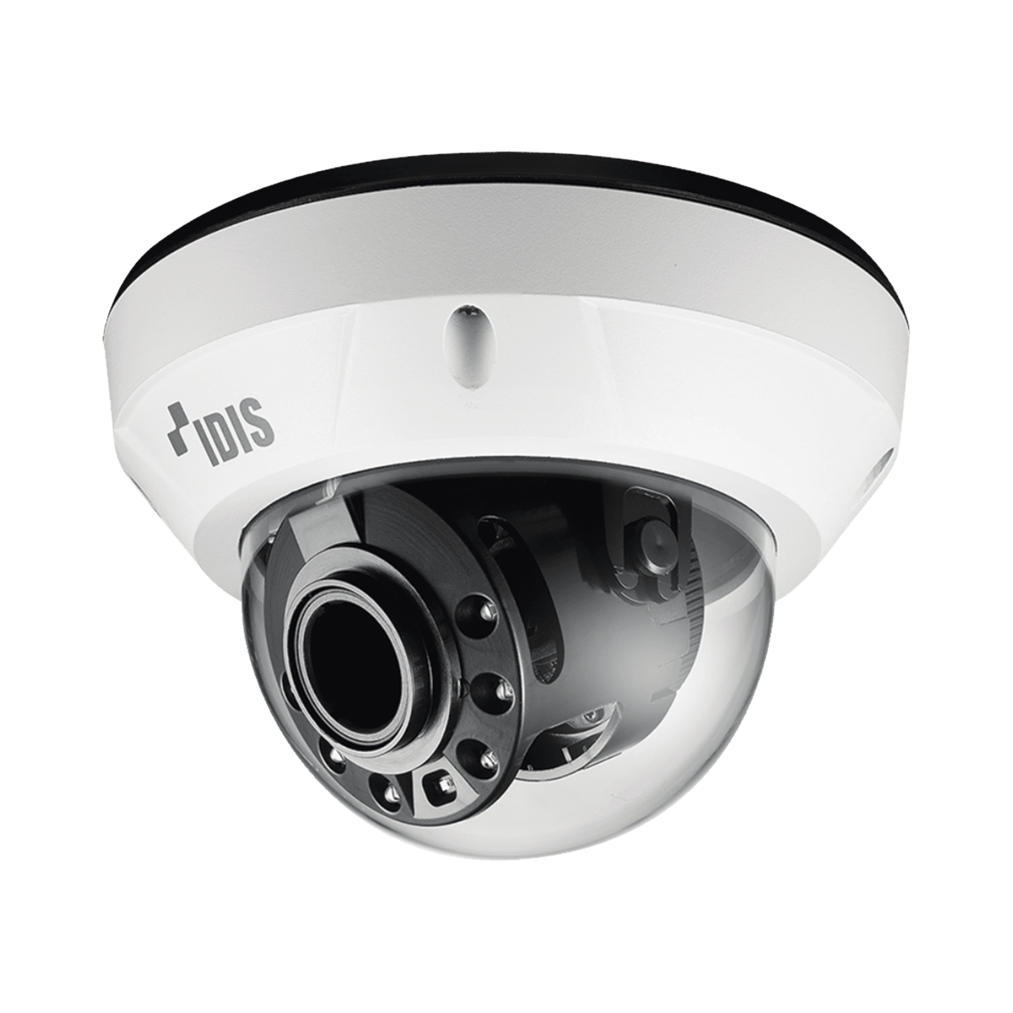 Cámara Domo IP de 2 Megapíxeles | Audio bidireccional | Alarma I/O | IK10/ Exterior IP67 | IR 30 m | Lente Motorizado 2.8 mm - 12 mm | ICR  | MicroSD | Audio de Dos Vias | WDR | Cumple con NDAA