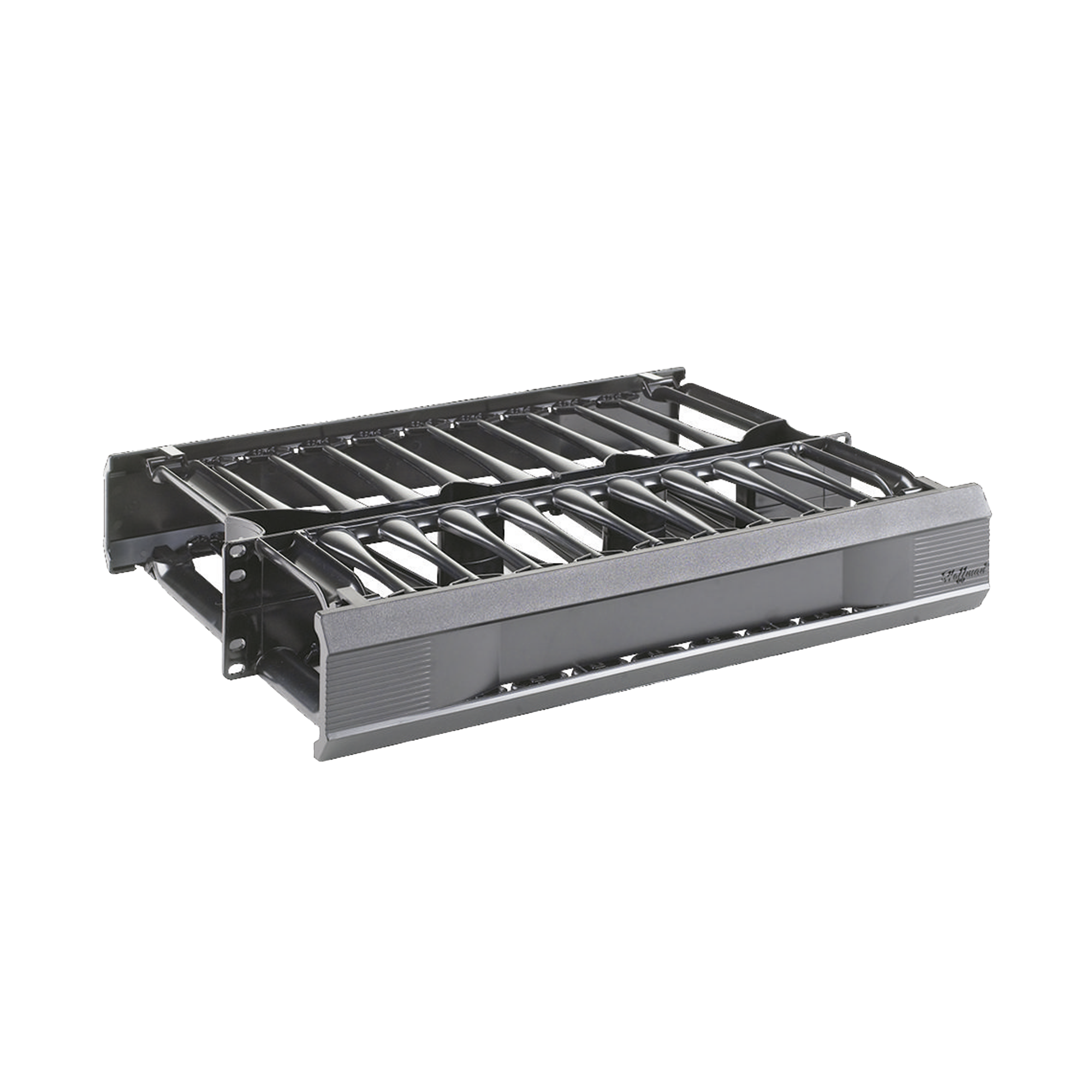 Organizador de Cables Horizontal CableTek, Doble (Frontal y Posterior), Para Rack de 19in, 2UR