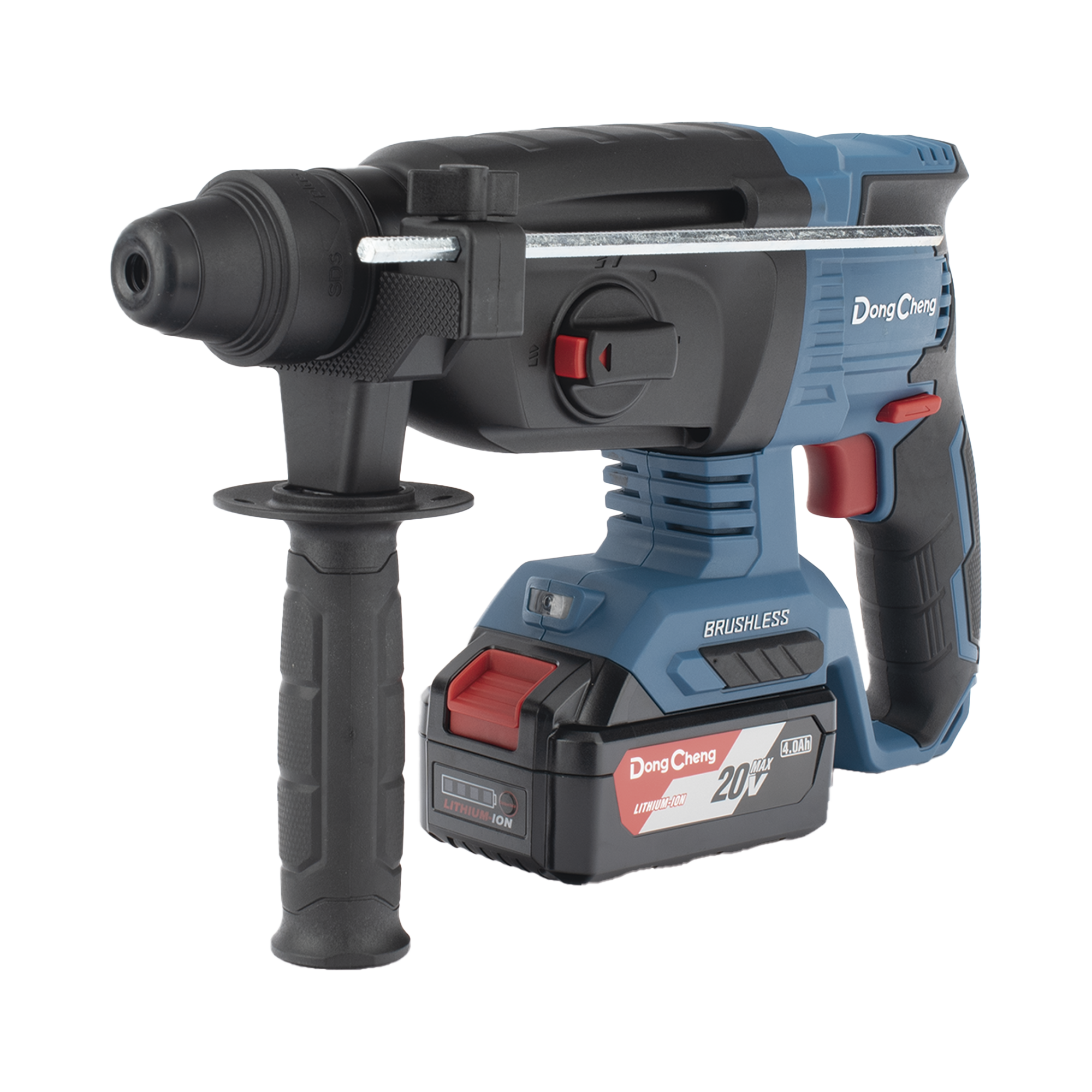 Martillo perforador inalámbrico SDS-PLUS, Incluye 2 Baterías 20V, 4.0 Ah, Cargador y Estuche