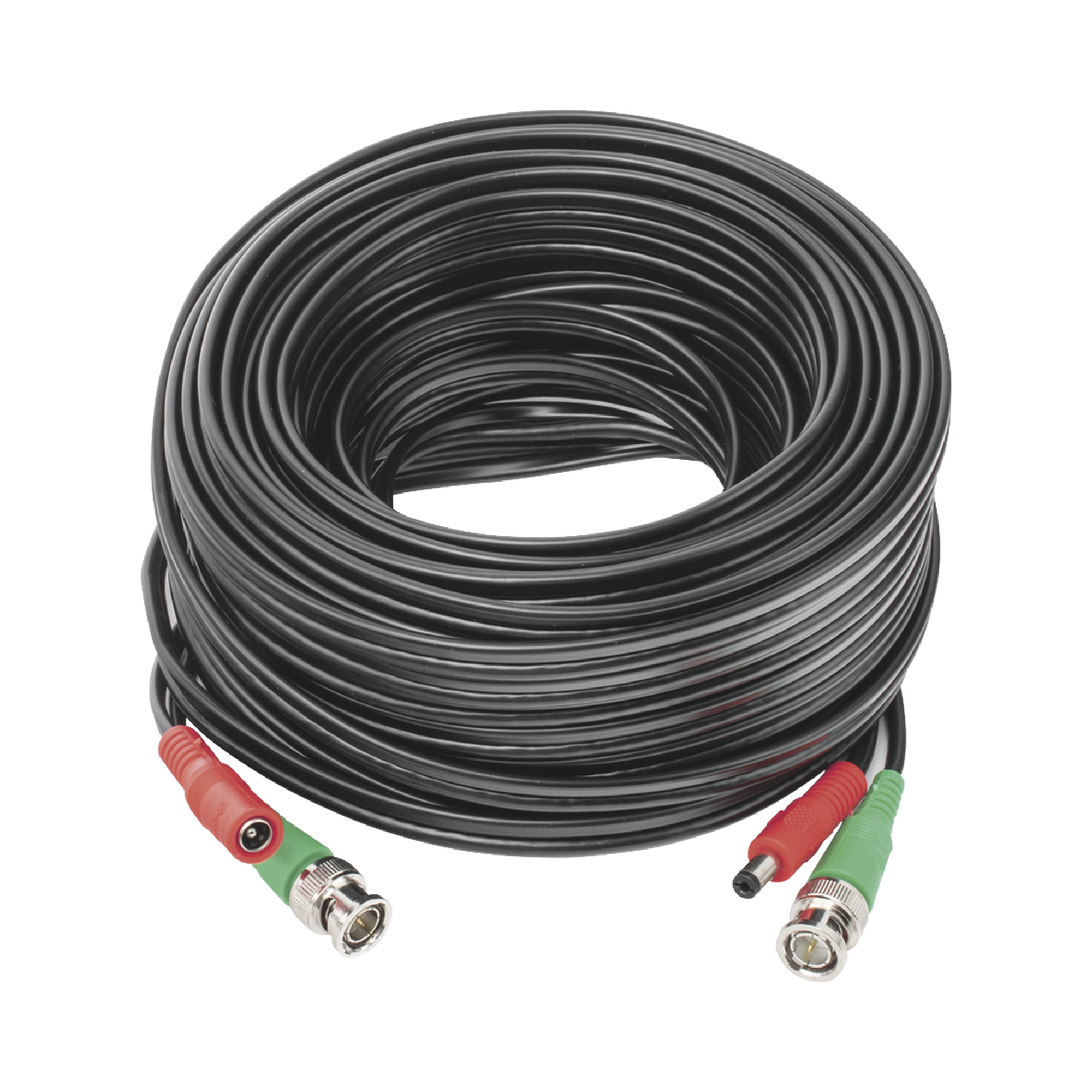 Cable coaxial ( BNC RG59 ) + Alimentación / SIAMÉS / 20 Metros / Aleación Cobre + Aluminio CCA / Para Cámaras 4K  / Uso interior y exterior