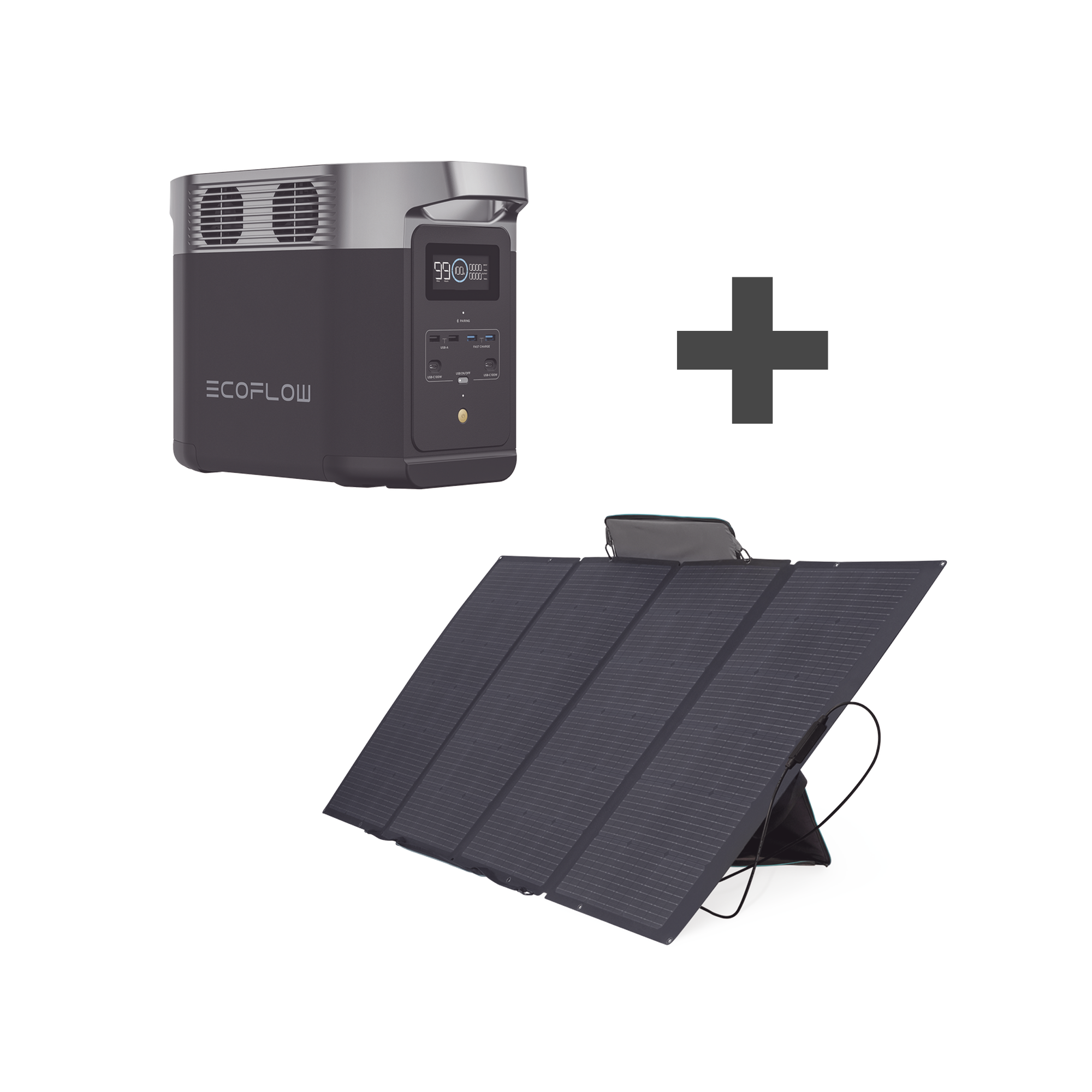 Kit de Estación de Energía Portátil 1024Wh + Panel Solar Flexible 400W