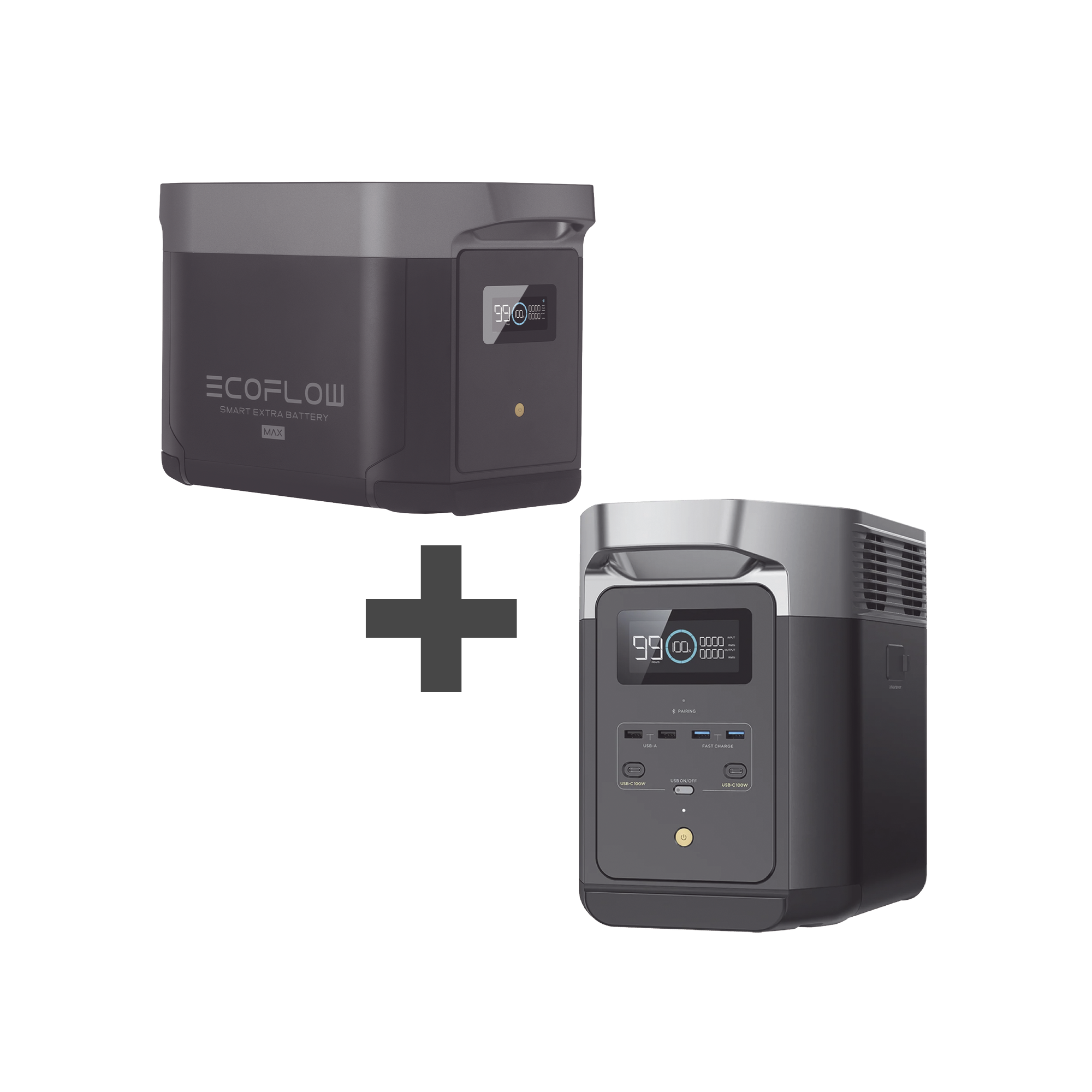 Kit de Estación de Energía Portátil 2048Wh + Batería Externa 2048Wh (4096Wh Totales)